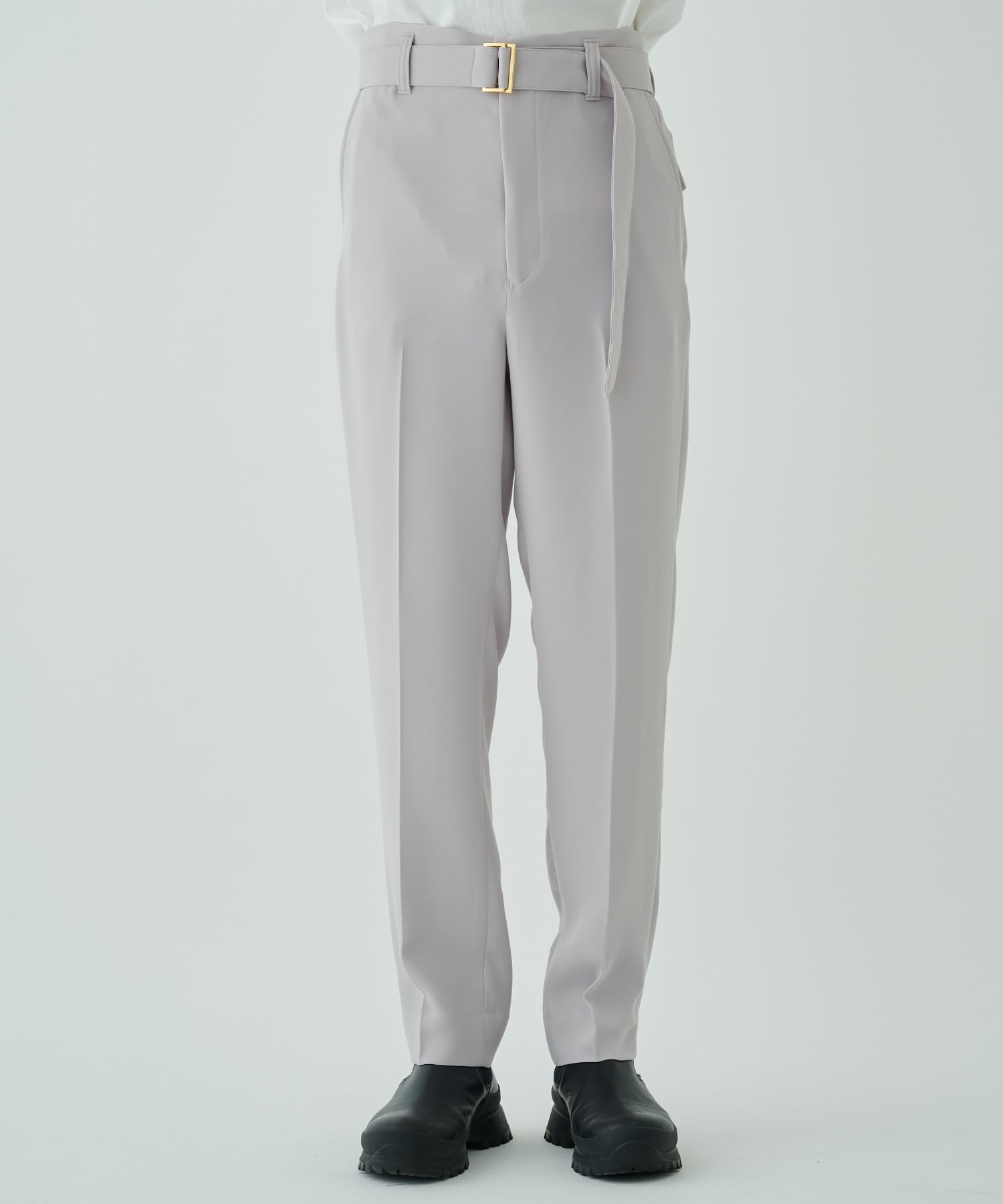 Double Satin Slim Pants with Long Belt CULLNI