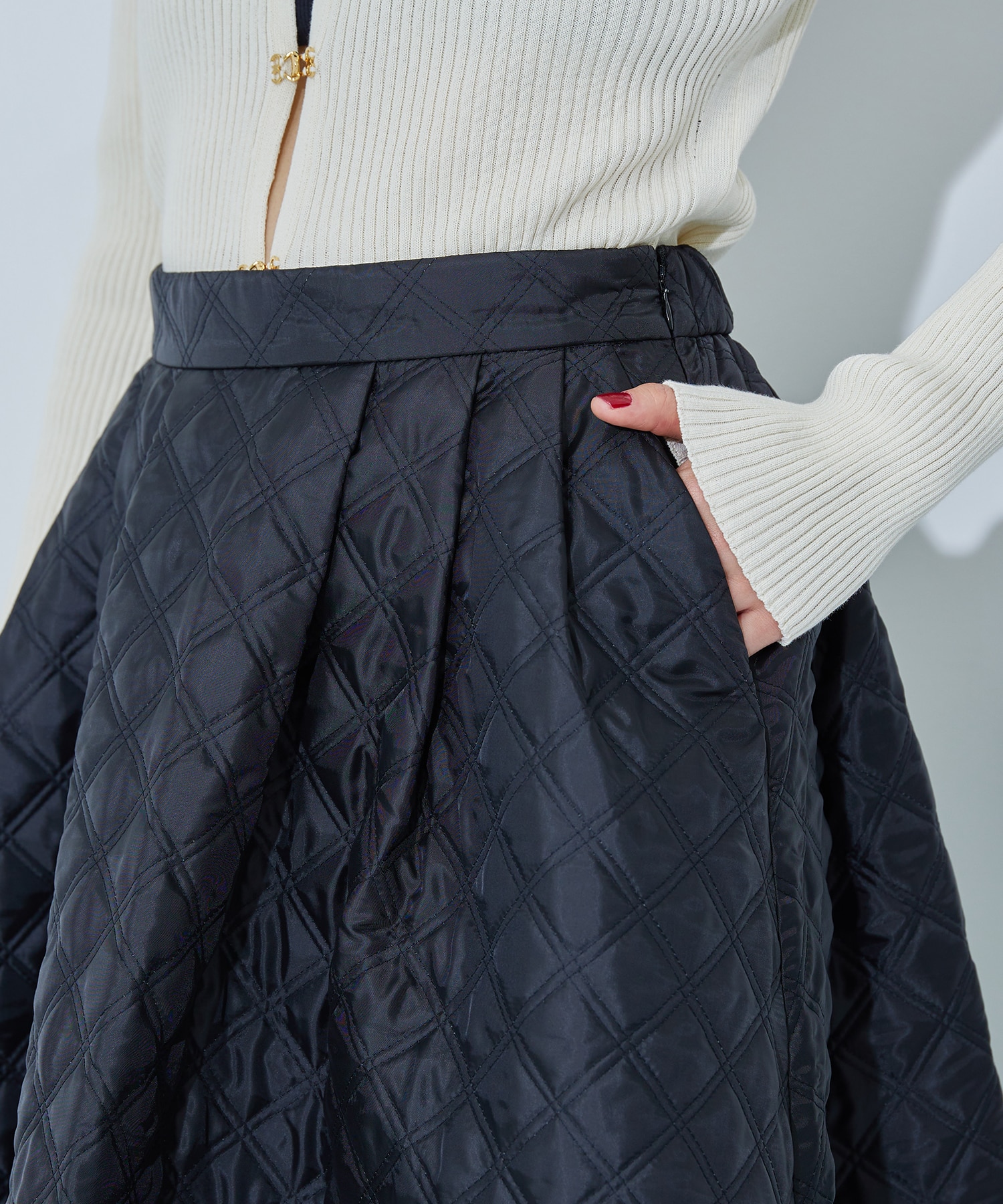 Quilting Flare Skirt STUDIOUS