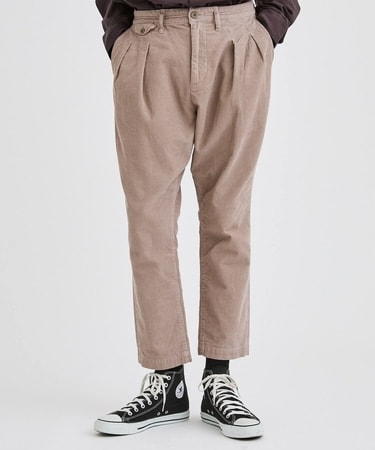 DWELLER CHINO TROUSERS RELAXED FIT COTTON CORD OVERDYED