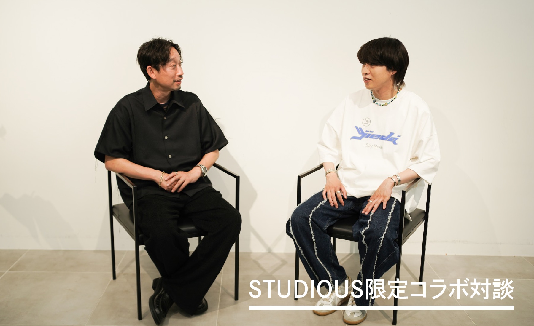 コラボ記念】JieDa×がーくんSTUDIOUS限定コラボ対談でデニム・Tシャツ 
