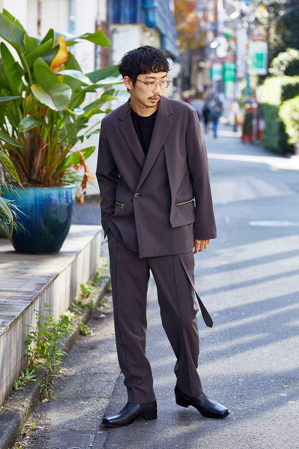 ①cullni セットアップ studious別注 layered jacket-