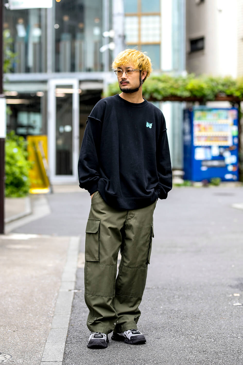 スウェット L グリーン green studious sweat 5-1-