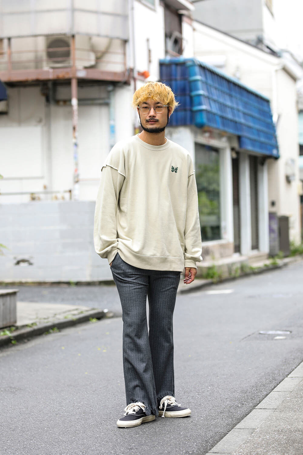 ビジネスバック スウェット M グリーン green studious 別注 sweat