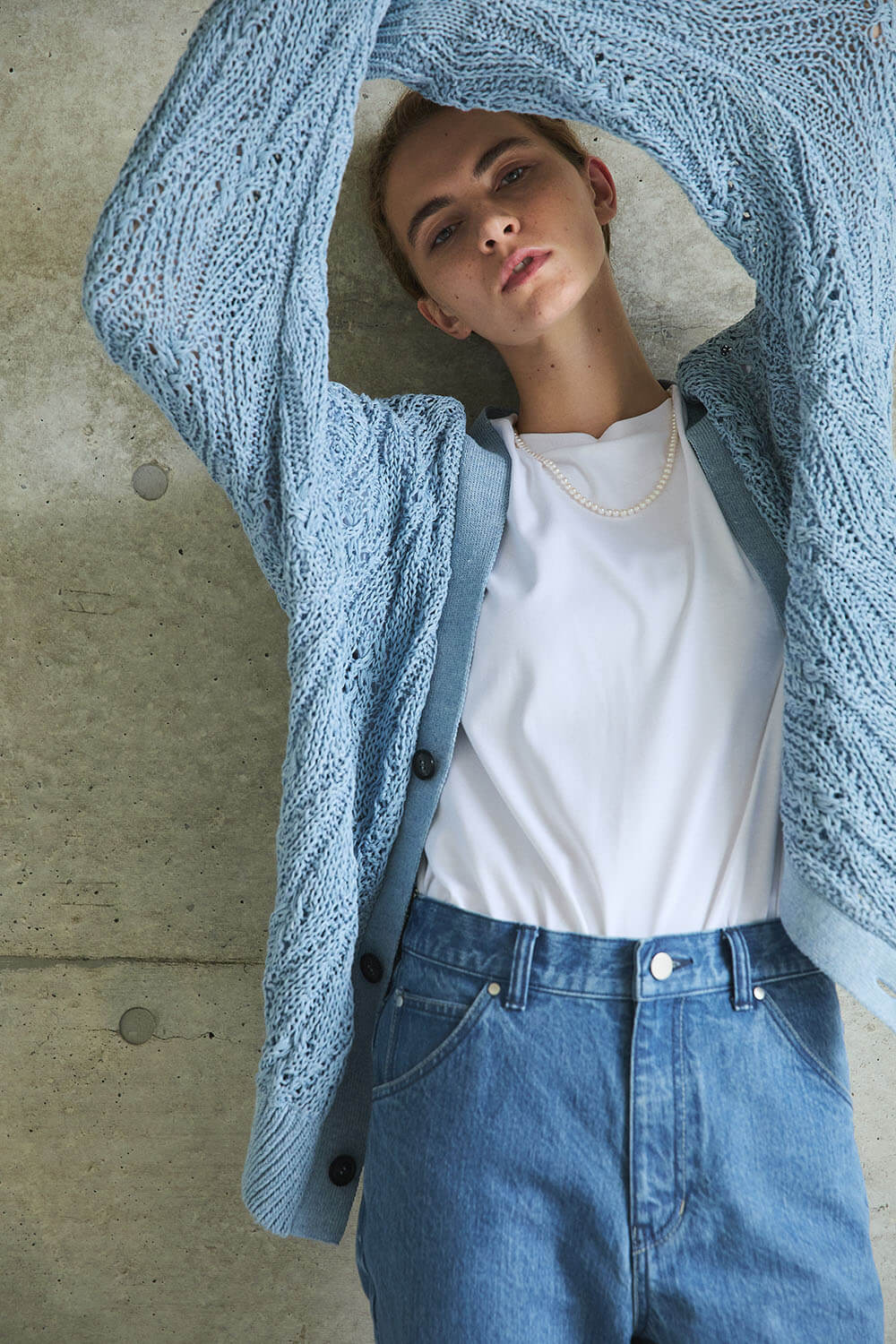 Fur Knit Cardigan(FREE LIGHT GREY): STUDIOUS: WOMENS