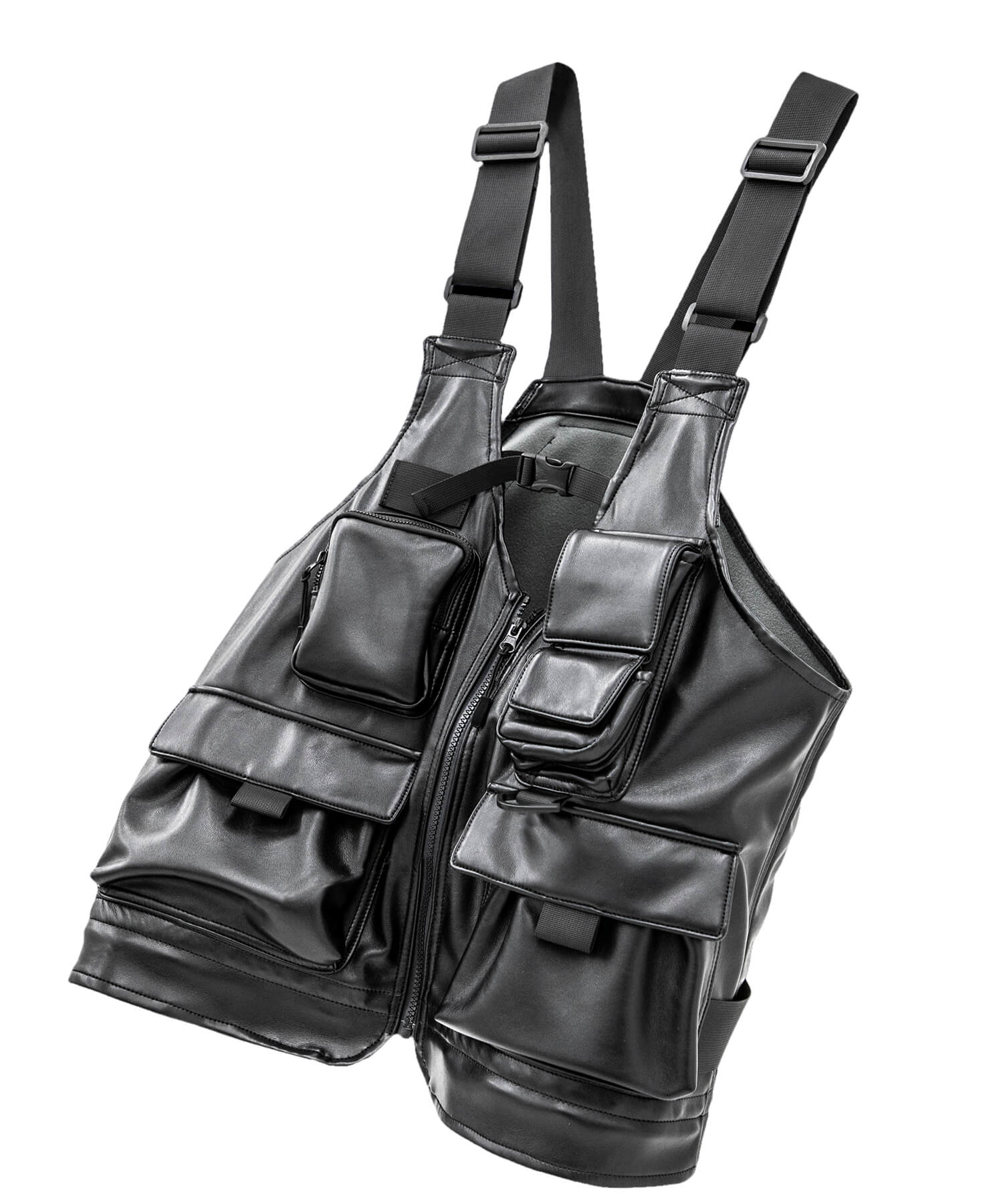 新品未使用//LORINZA×studious leather bag vest
