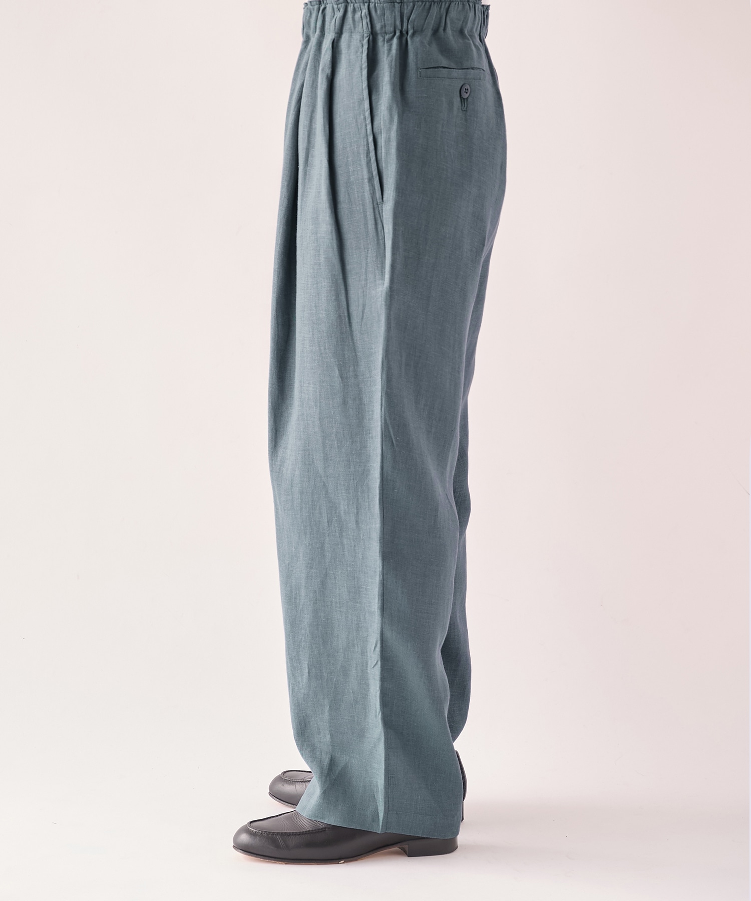 別注 LINEN TROPICAL WIDE LEG EASY PANTS MARKAWARE/marka