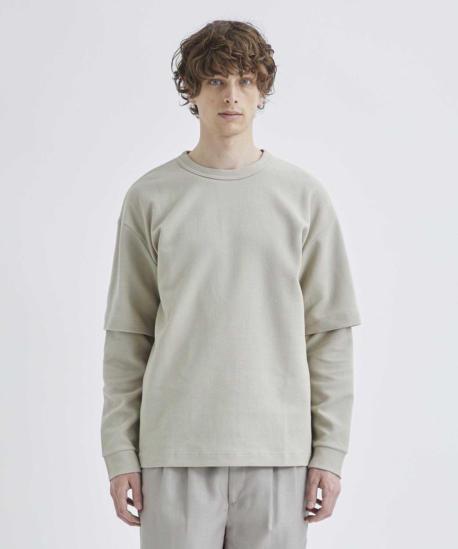 Double sleeve pullover(1 WHITE): STUDIOUS: MENS｜ STUDIOUS ONLINE