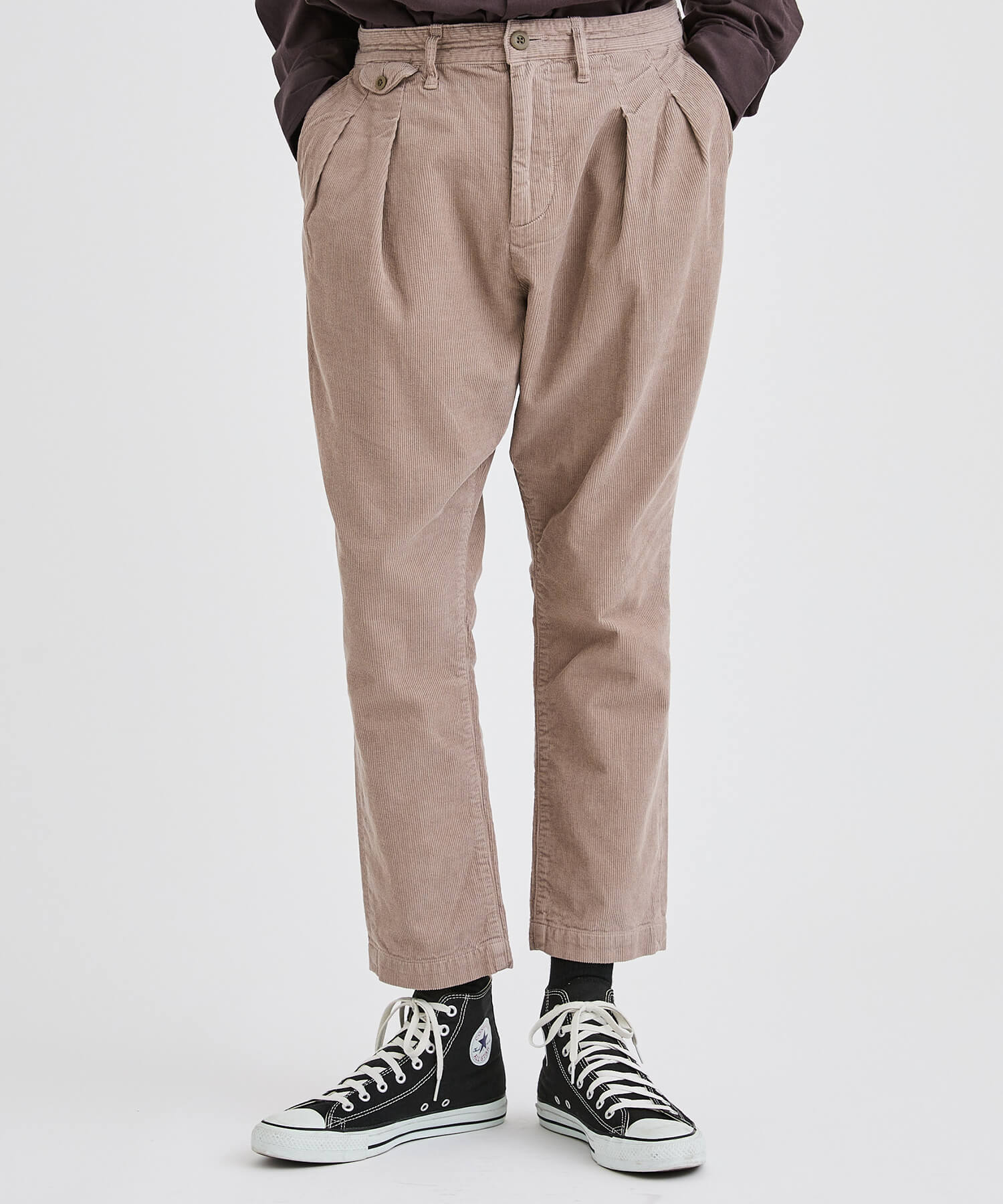 nonnative DWELLER CHINO TROUSERS RELAXED FIT COTTON CORD OVERDYED