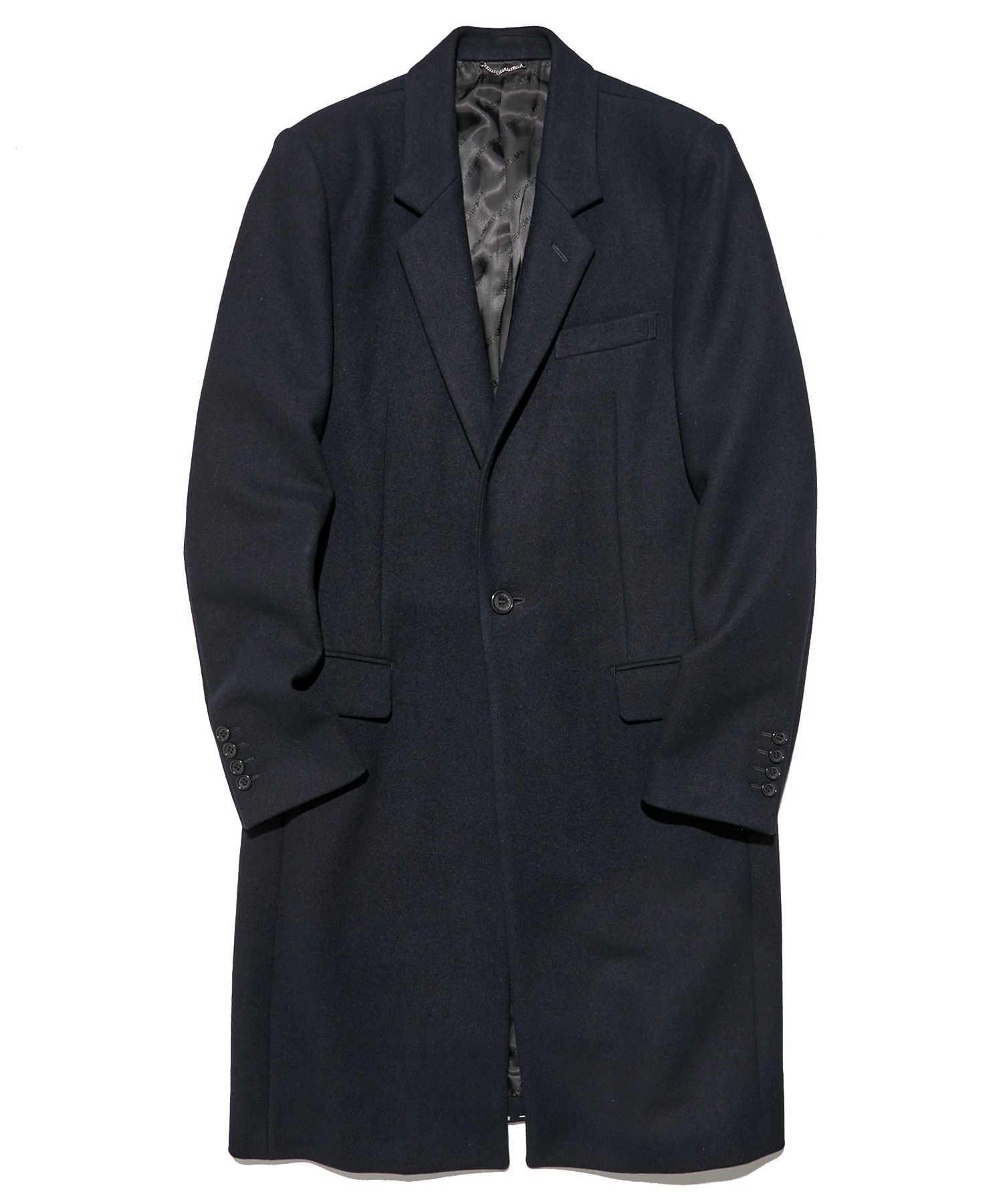 MELTON CHESTERFIELD COAT(44 NAVY): JOHN LAWRENCE SULLIVAN: MENS