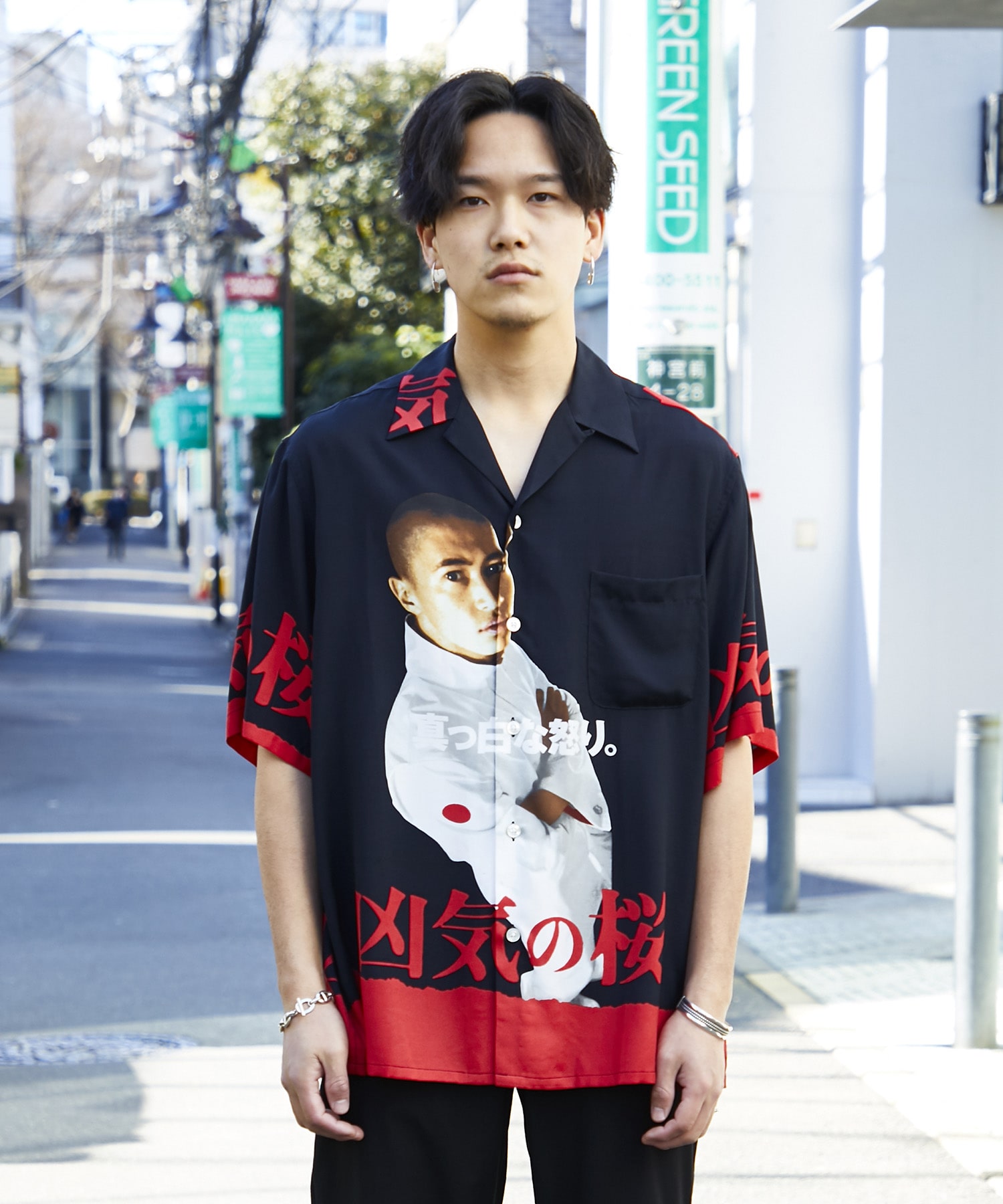 マルチボーダーシリーズ WACKO MARIA 凶気の桜 CREW NECK T-SHIRT 22ss