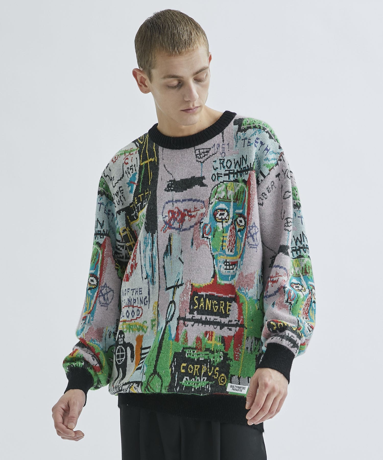 JEAN-MICHEL BASQUIAT / CREW NECK SWEATER ( TYPE-3 )｜WACKO MARIA