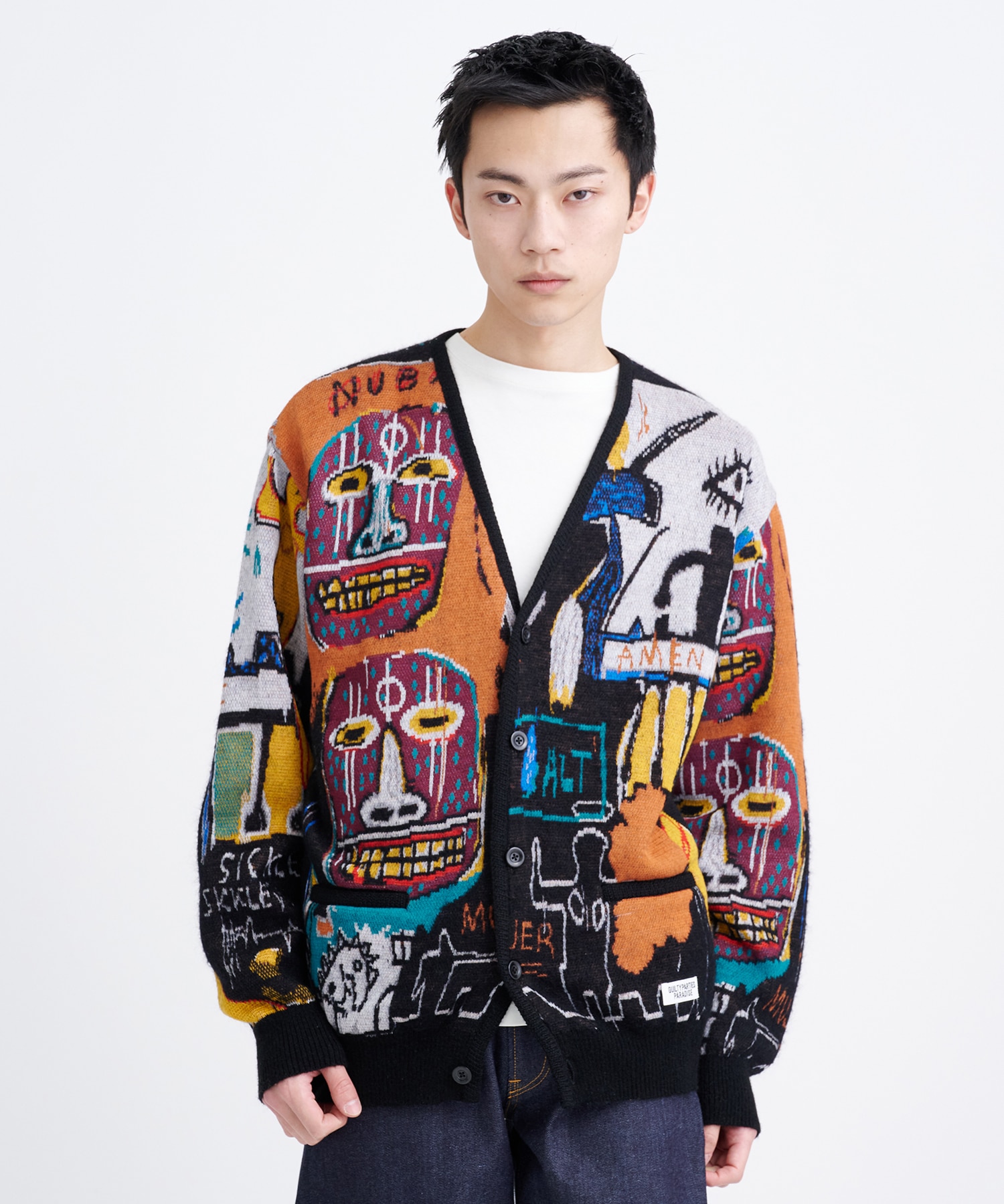 59400円L【WACKOMARIA】BASQUIAT CARDIGAN／新品タグ付／送料込