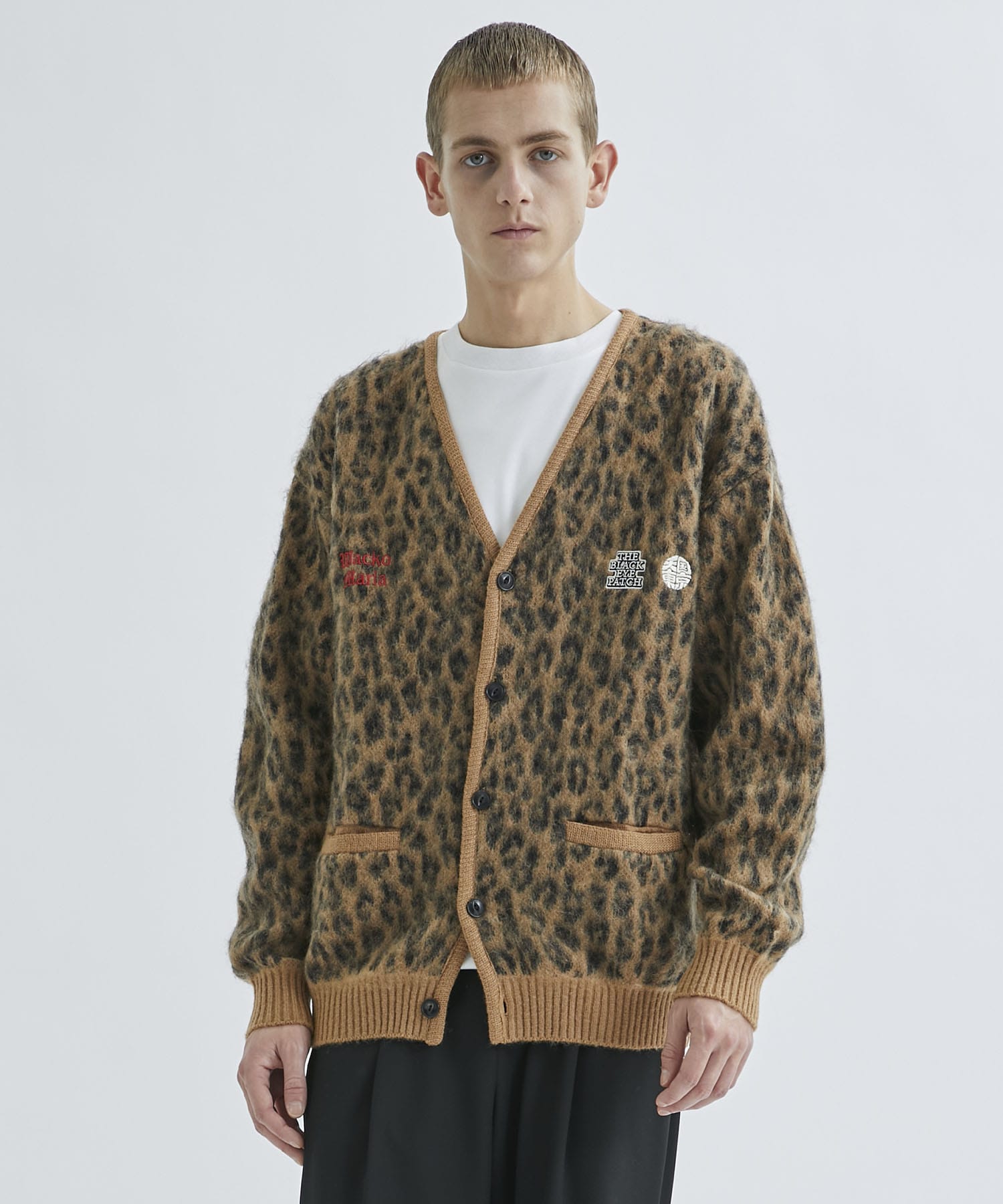 新品 WACKO MARIA LEOPARD MOHAIR CARDIGAN - カーディガン