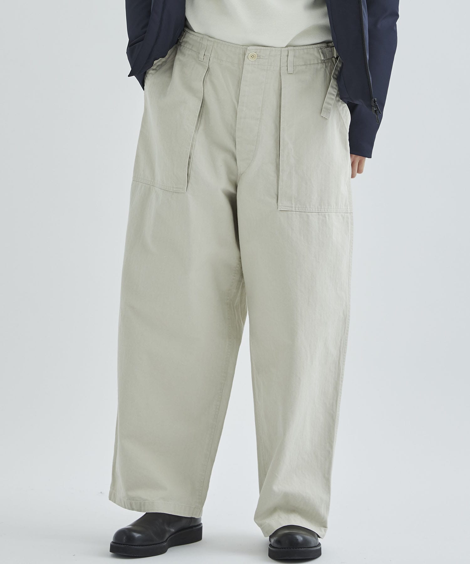 STUDIOUS 別注 straight Utility trouser XS 人気アイテム htckl.water