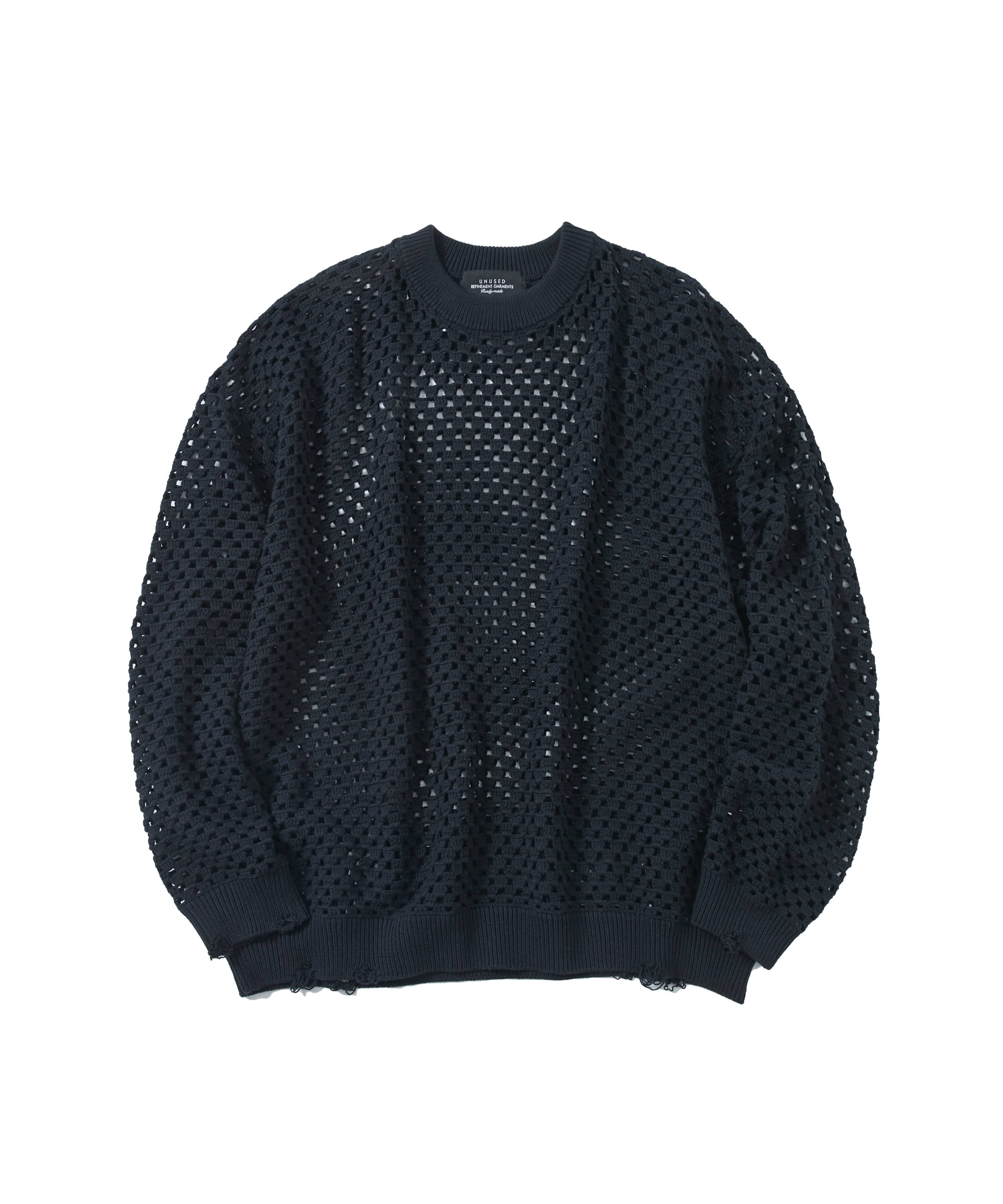 Crochet crewneck sweater｜UNUSED