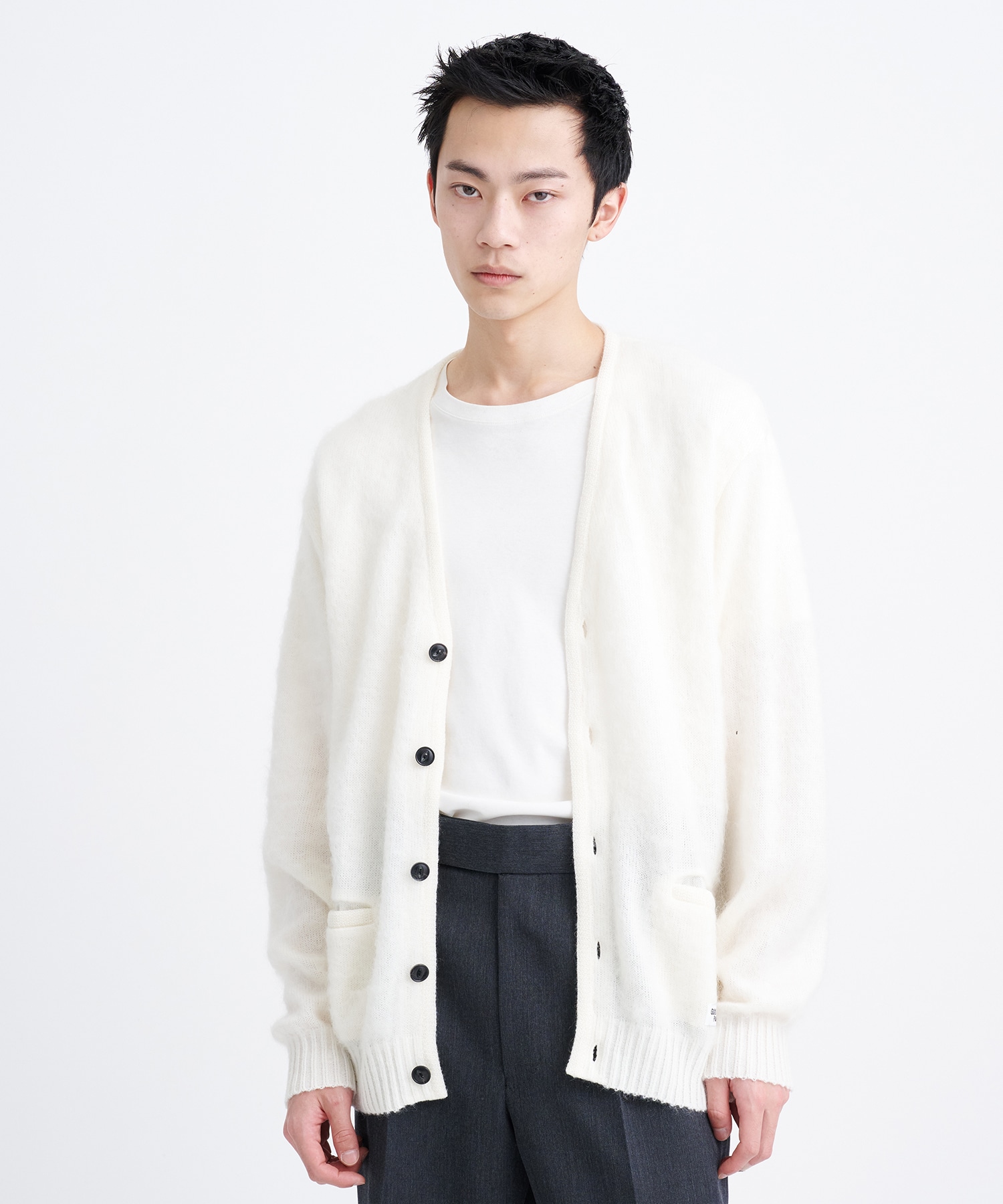 15,400円23SS WACKOMARIA MOHAIRCARDIGAN ホワイト M 新品