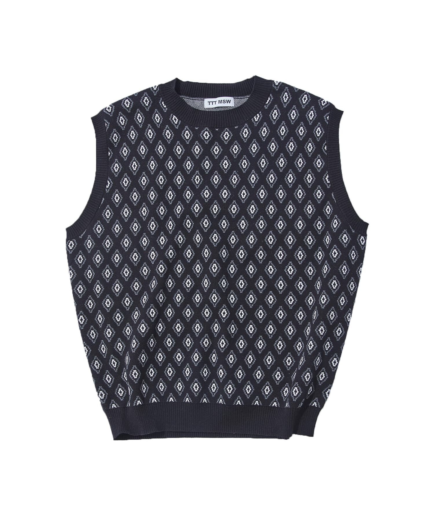 Diamond knit polo vest | TTT MSW