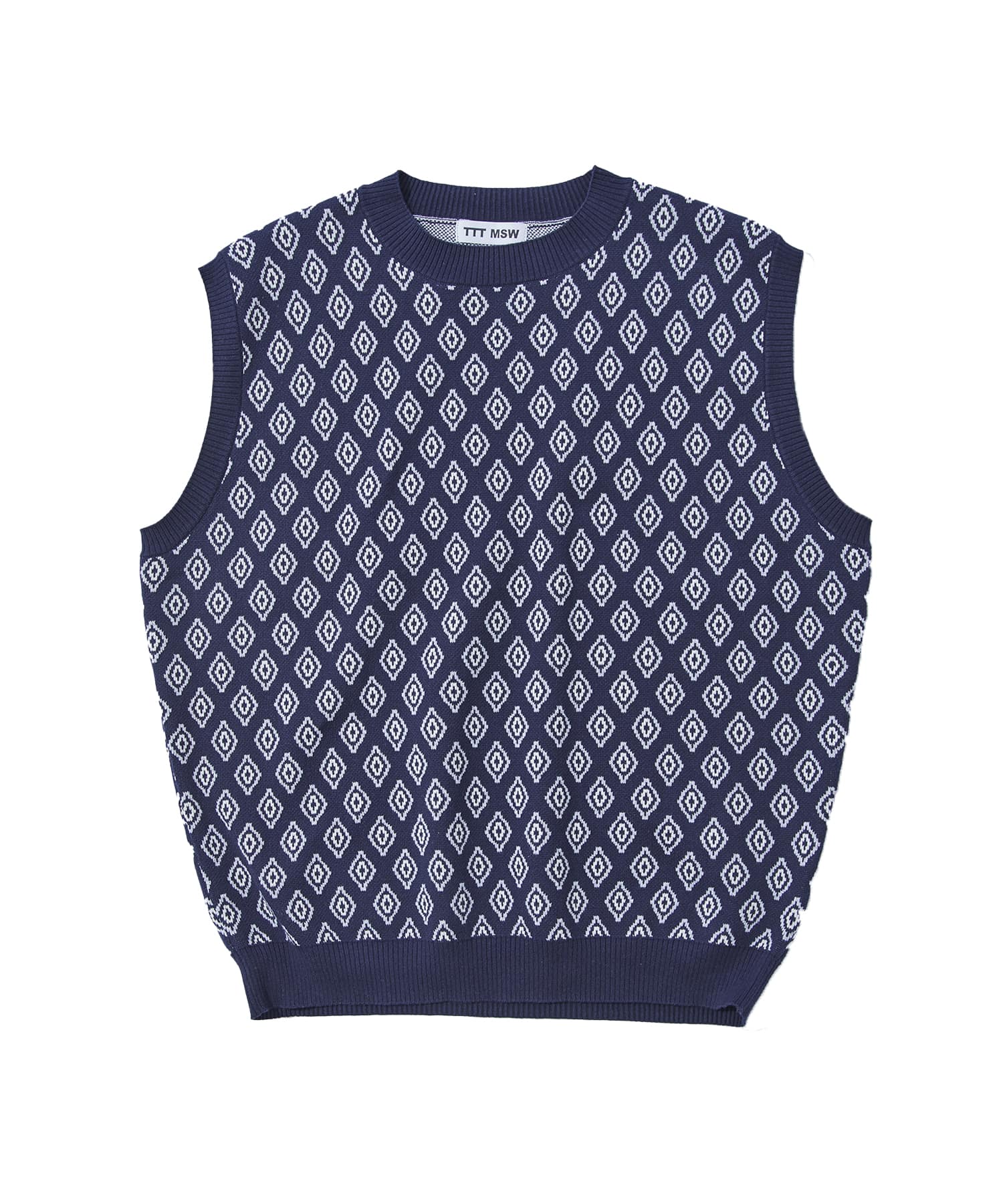 Diamond knit polo vest | TTT MSW
