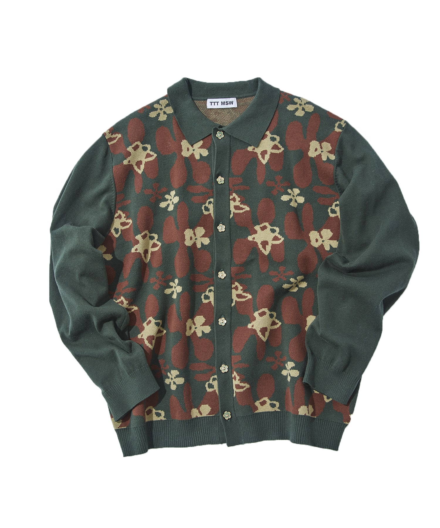 TTT MSW Flower camo knit polo - ニット/セーター