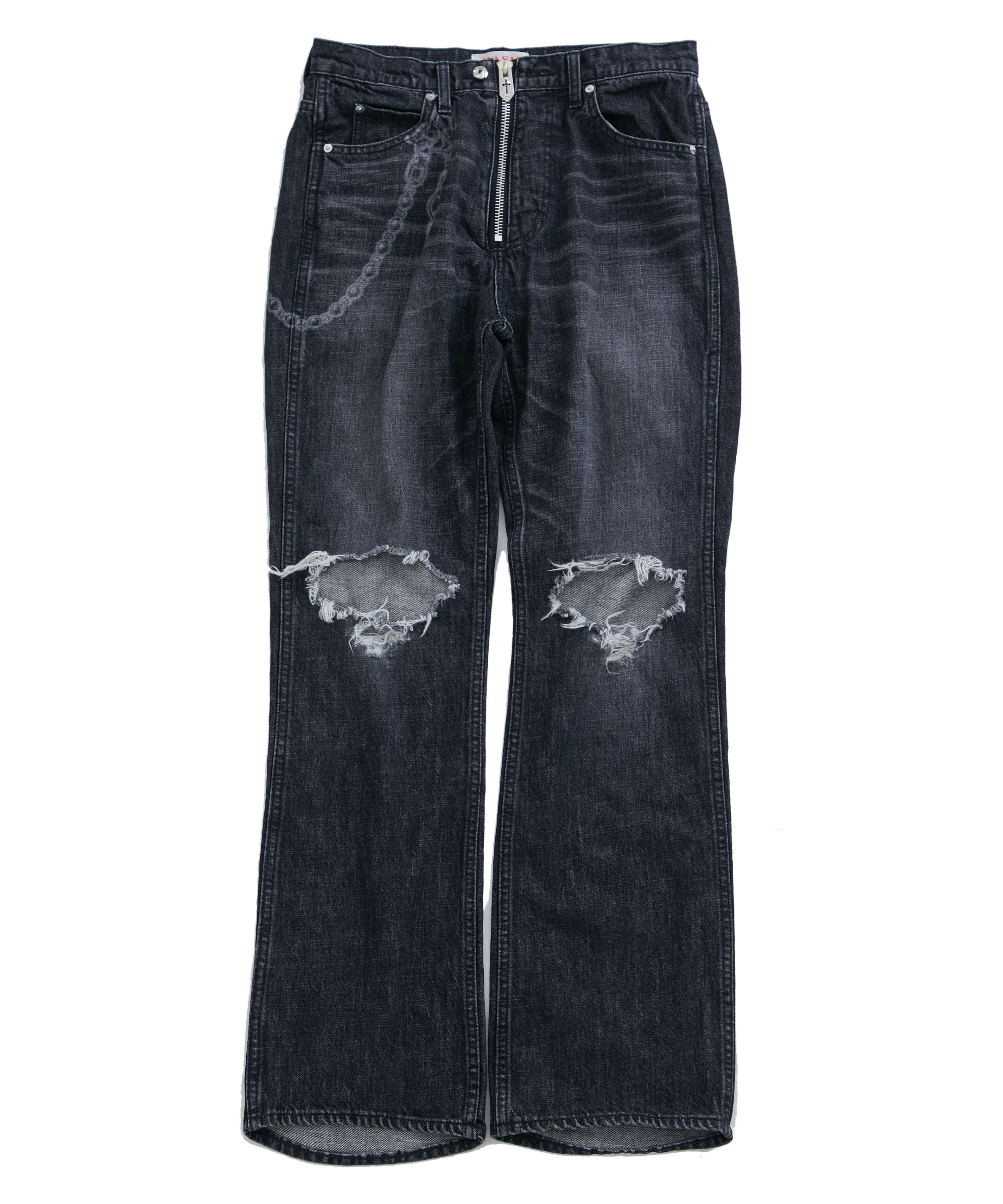 MASU [23SS] DAMAGED FLARE FIT JEANS-