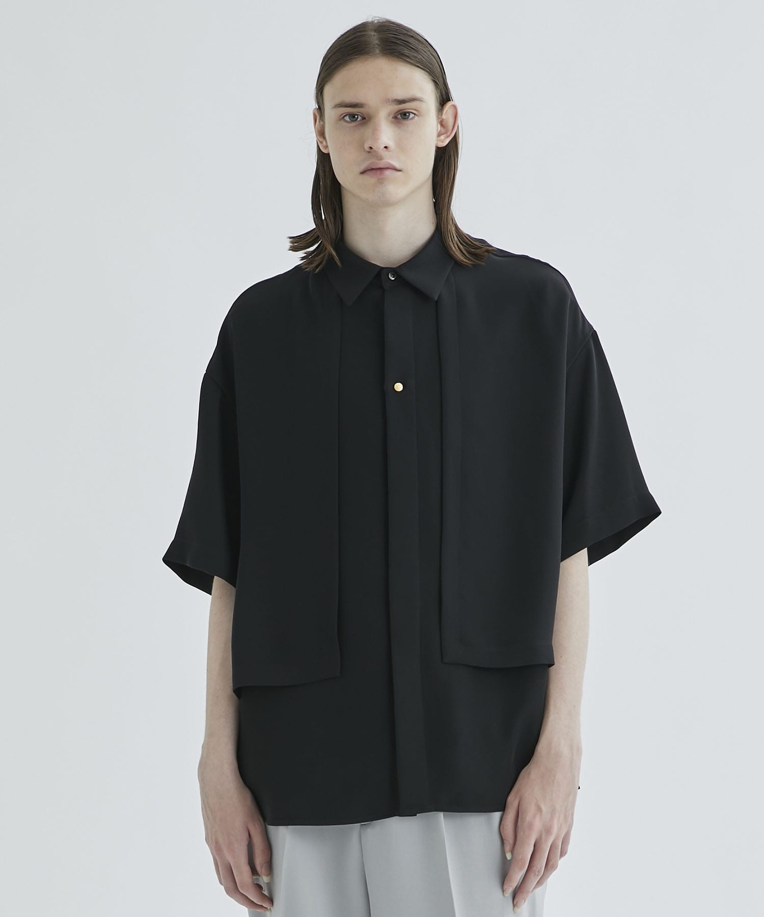 CULLNI Layered Front Short Sleeve Shirt www.iqueideas.in