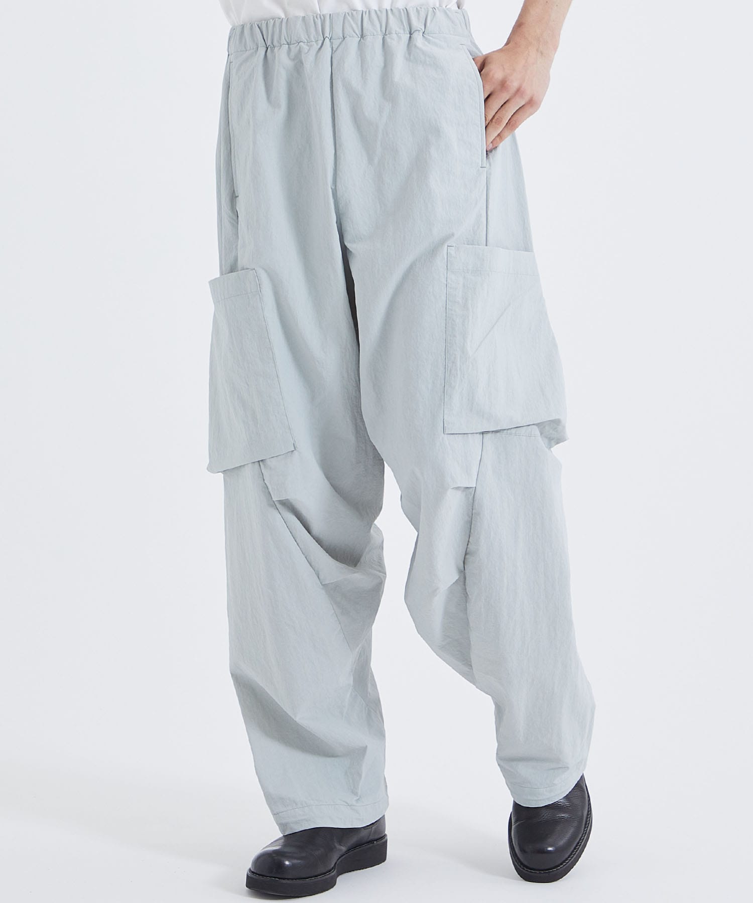 NHOOLYWOOD COMPILE LINE 1 TUCK EASY TROUSERS  ISLE