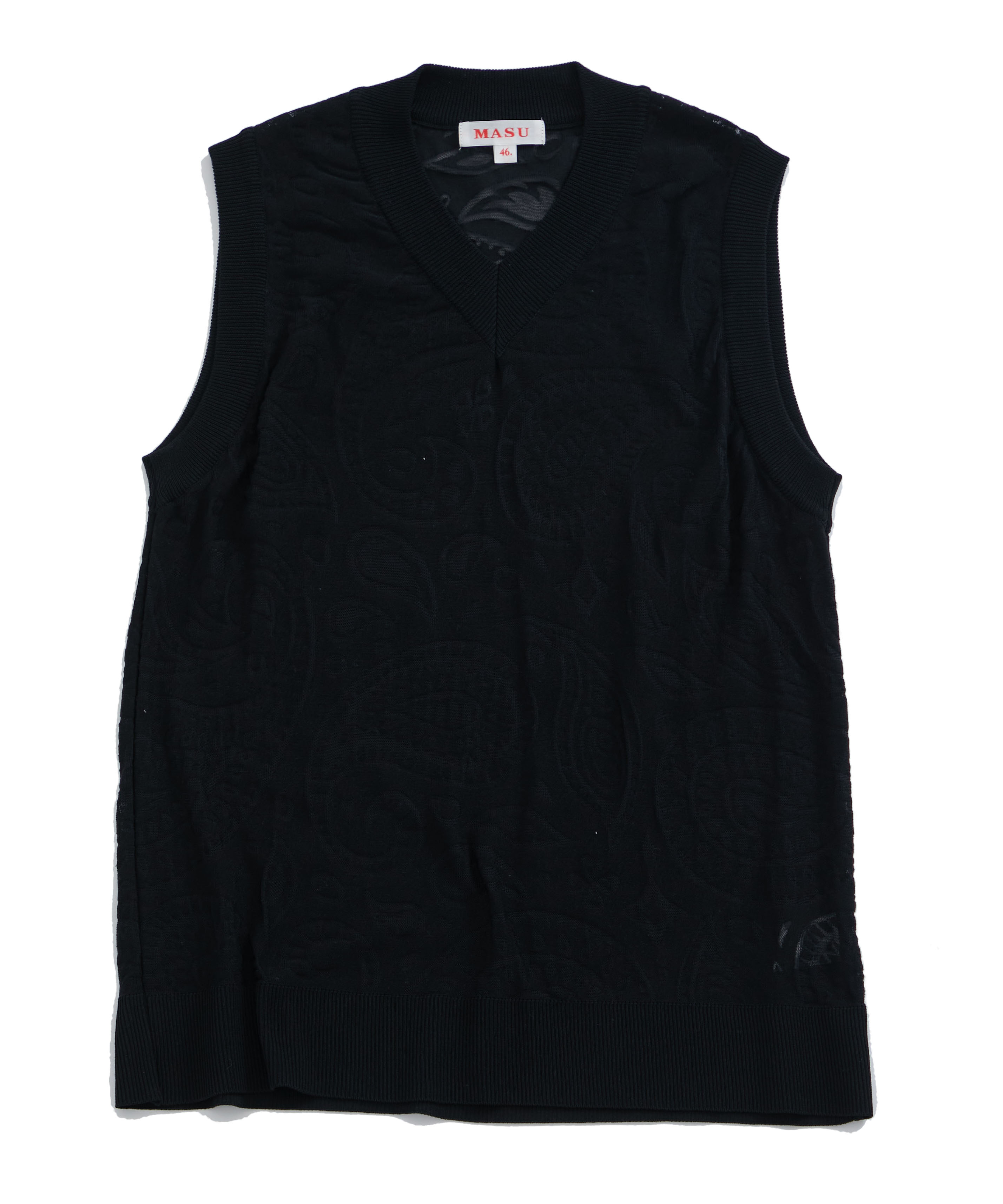 LACY BANDANA KNIT VEST | M A S U