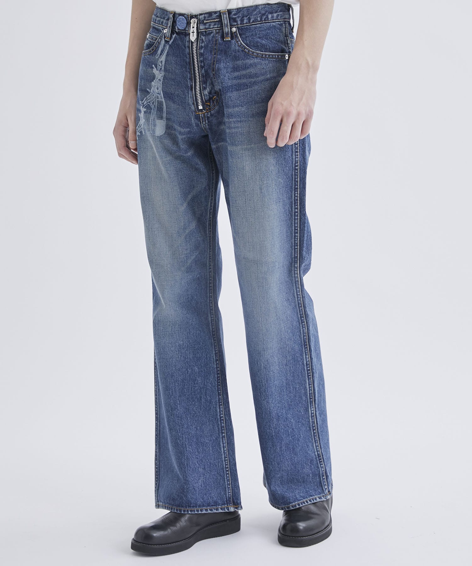 MASUBOYS BOOT-CUT JEANS (FADED)｜MASU