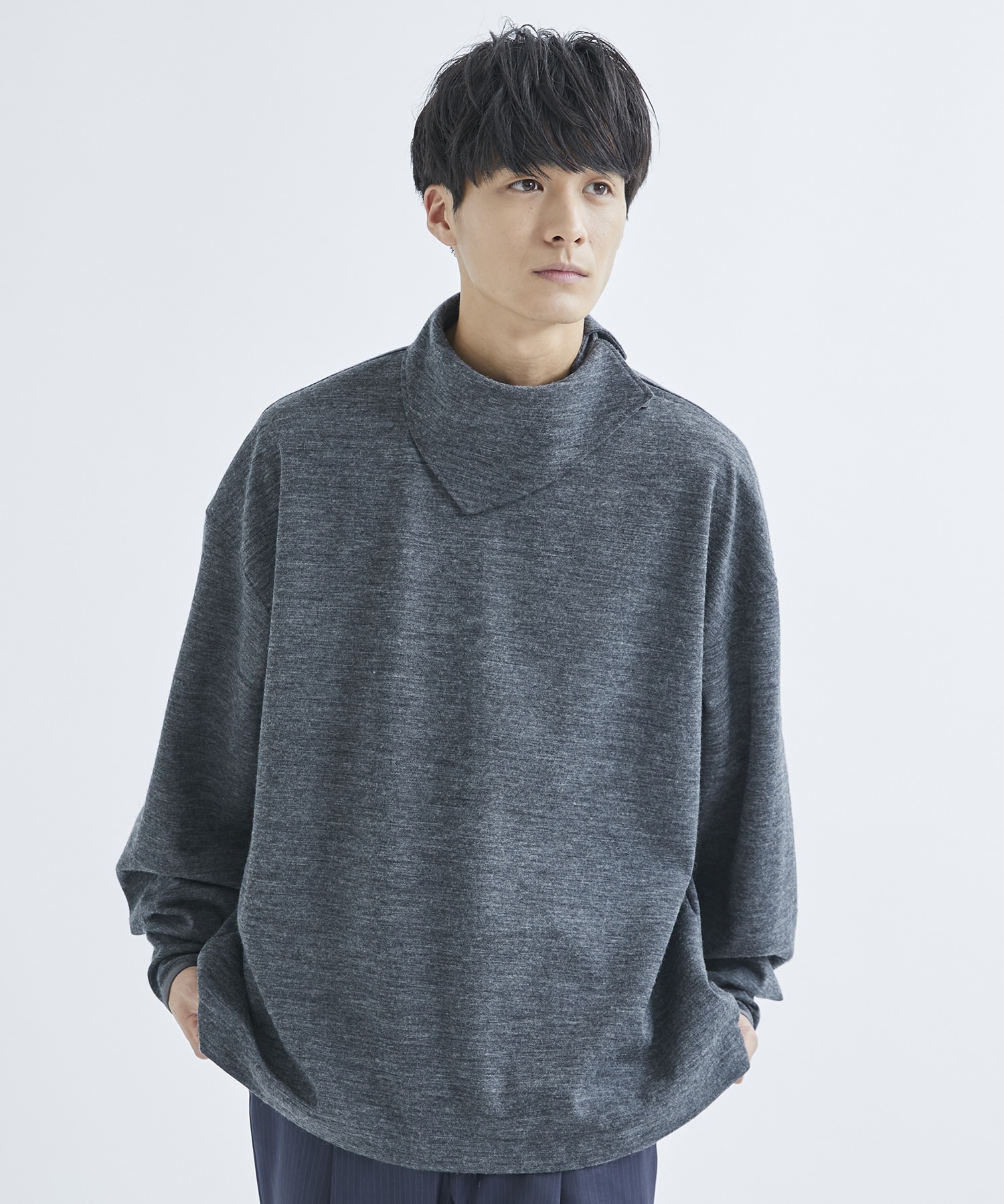THE RERACS 23AW SCARF COLLAR PULLOVER