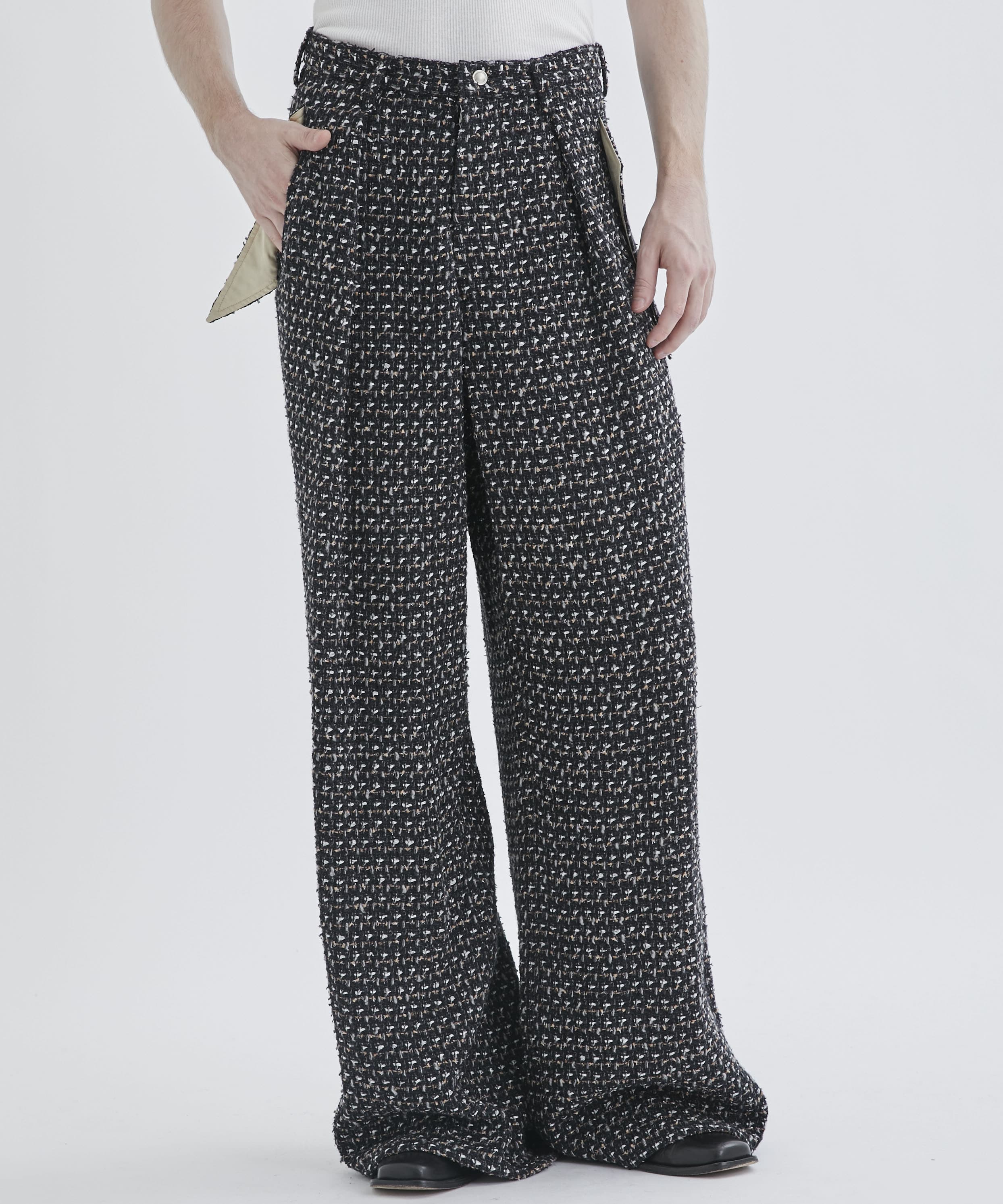 FANCY TWEED WIDE PANTS｜sulvam