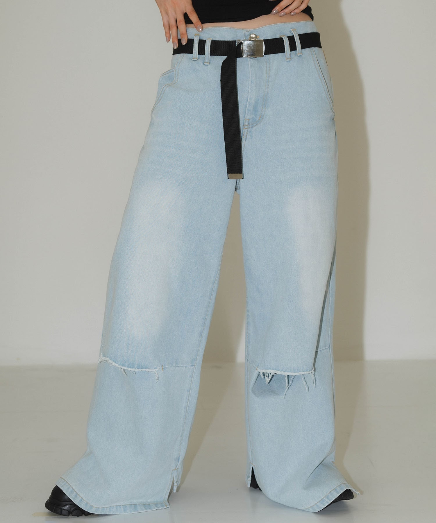 KNUTHMARF | 別注ripped buggy denim pants