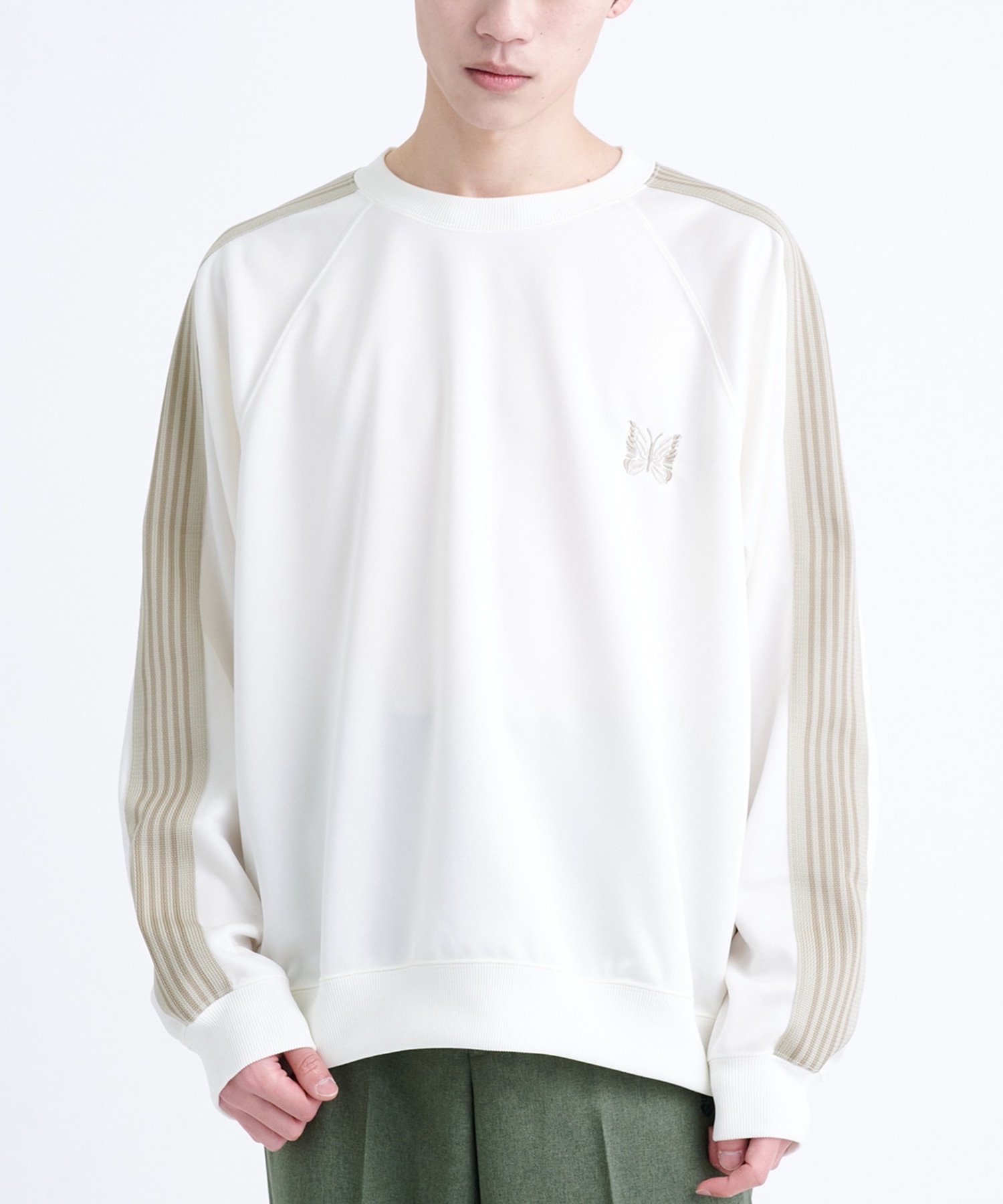 Needles track crew neck shirt 22ss White21000円でお願いします