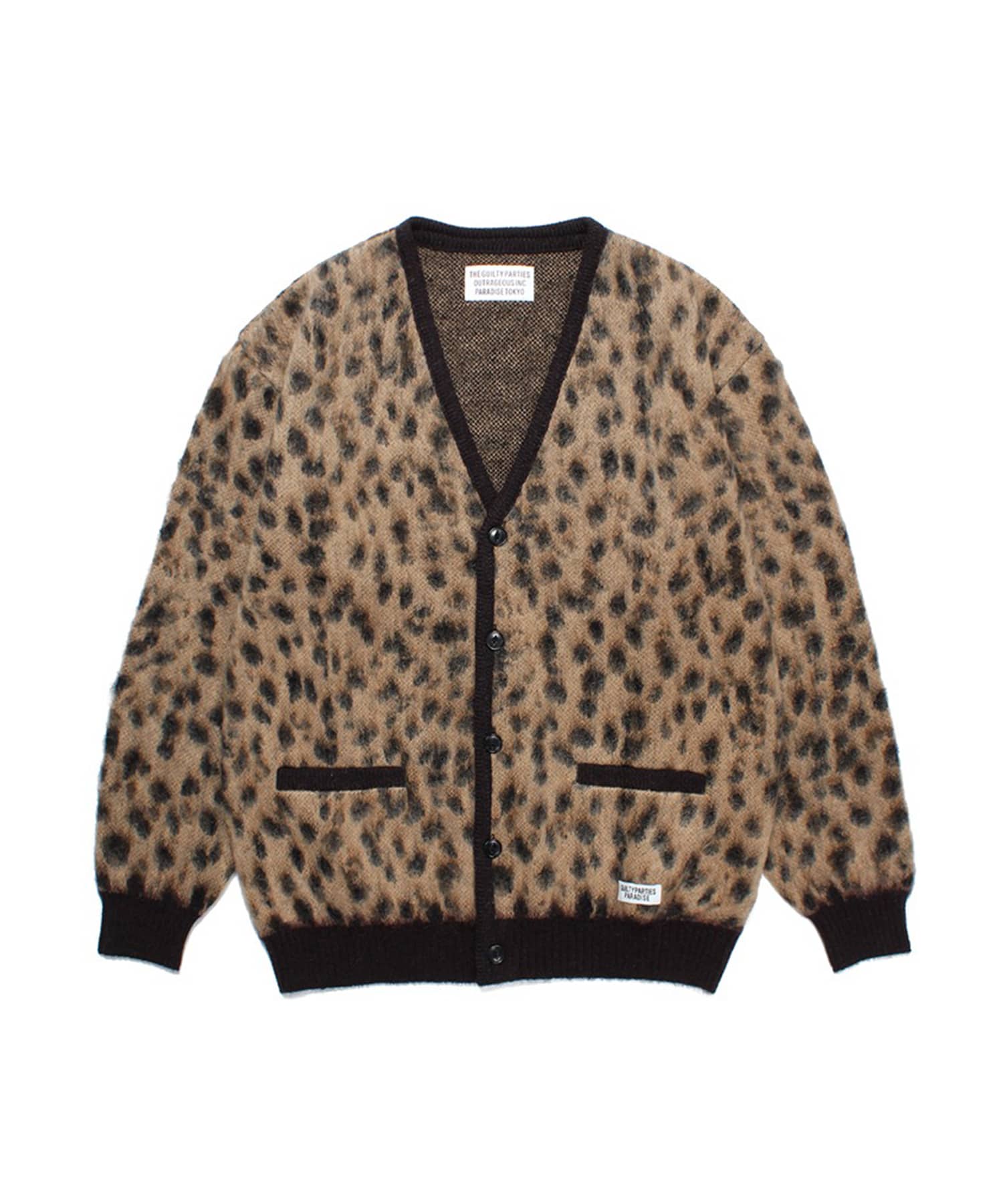 L WACKO MARIA LEOPARD MOHAIR CARDIGAN - カーディガン