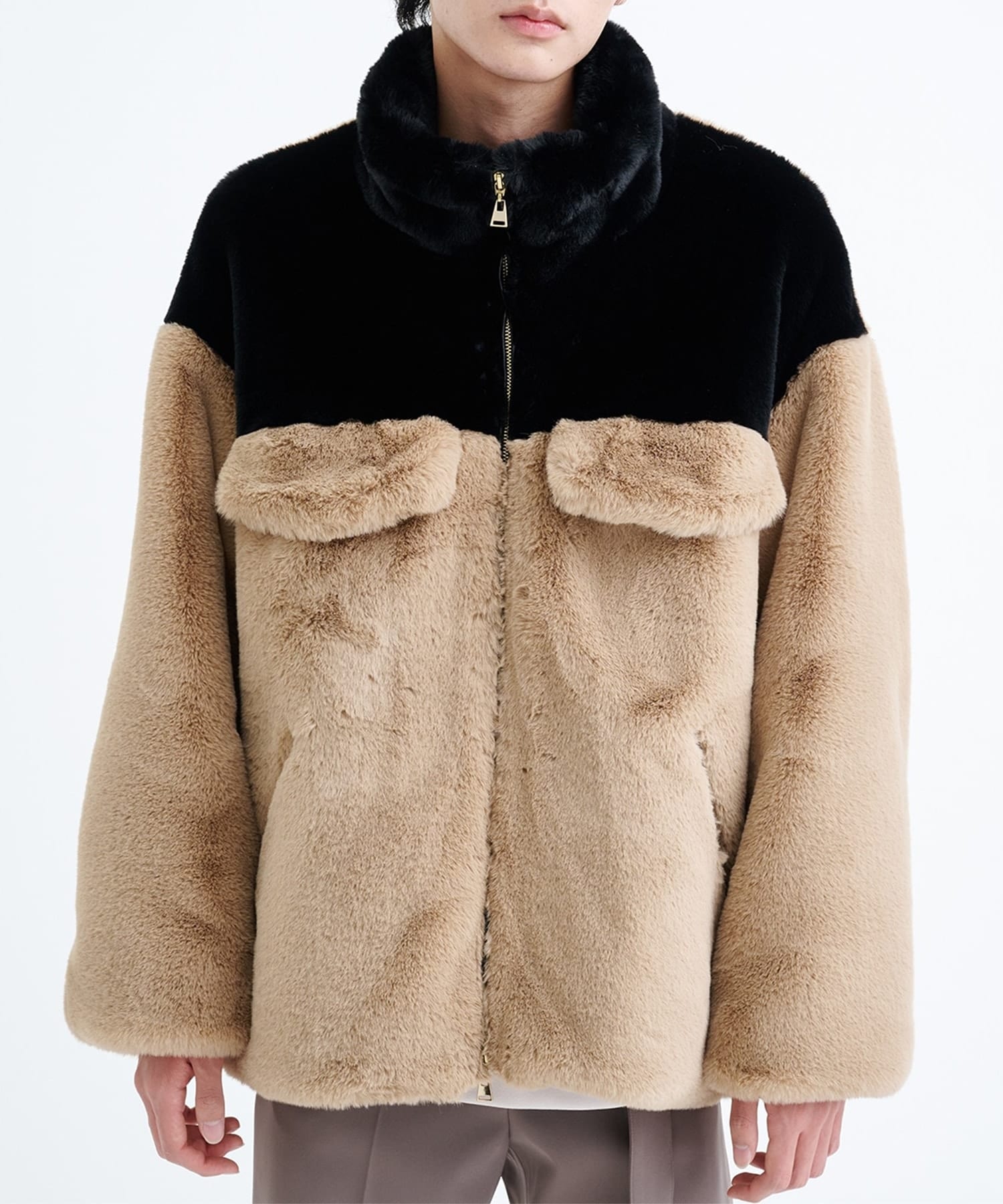ECO Fur Front Zip Blouson | CULLNI