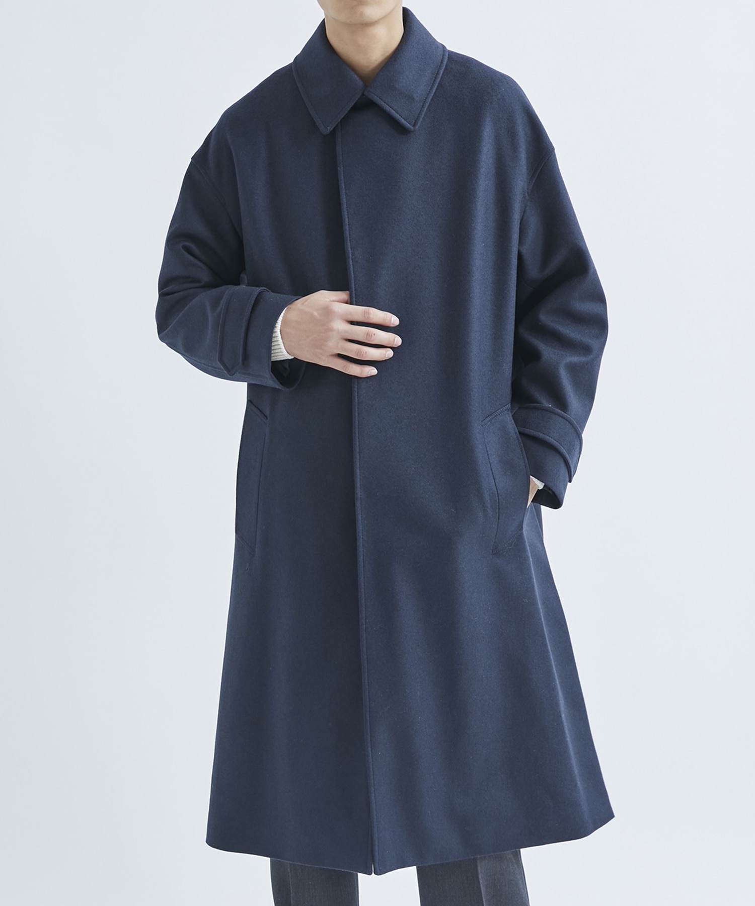 wool100%arts\u0026science アーツ\u0026サイエンス stand collarcoat