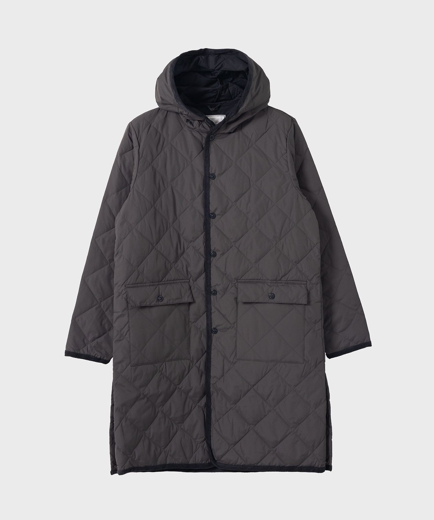 PIPING HOOD LONG DOWN COAT | TAION