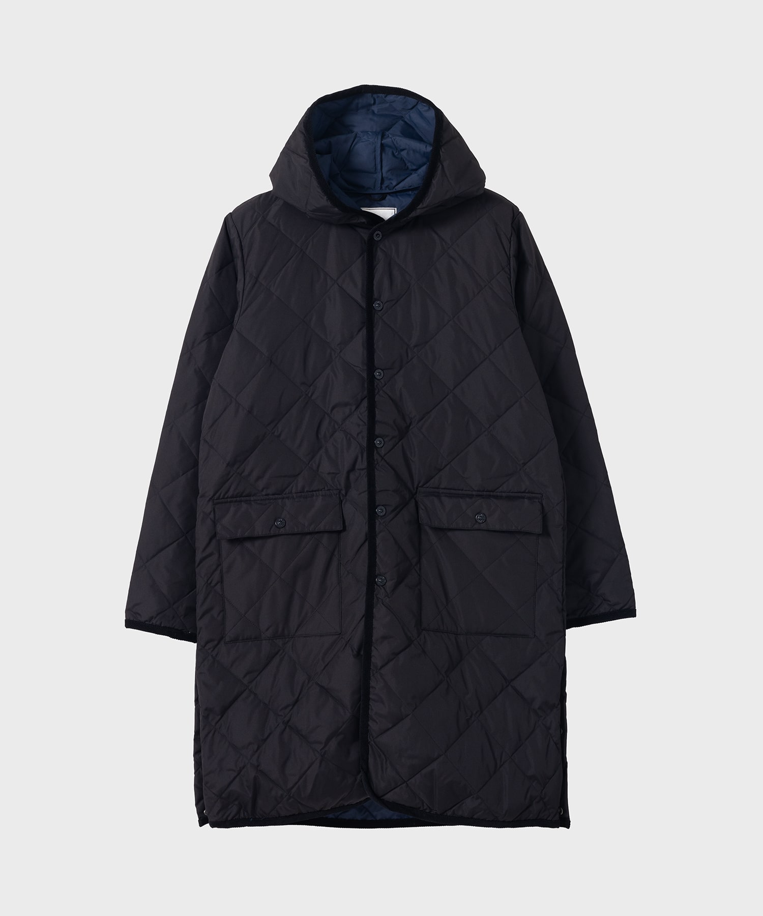 PIPING HOOD LONG DOWN COAT | TAION