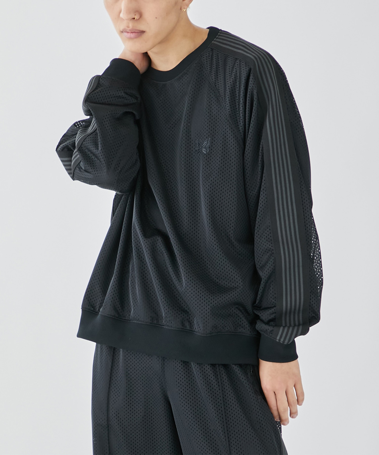 NEEDLES | 別注Track L/S Crew Nack/Mesh