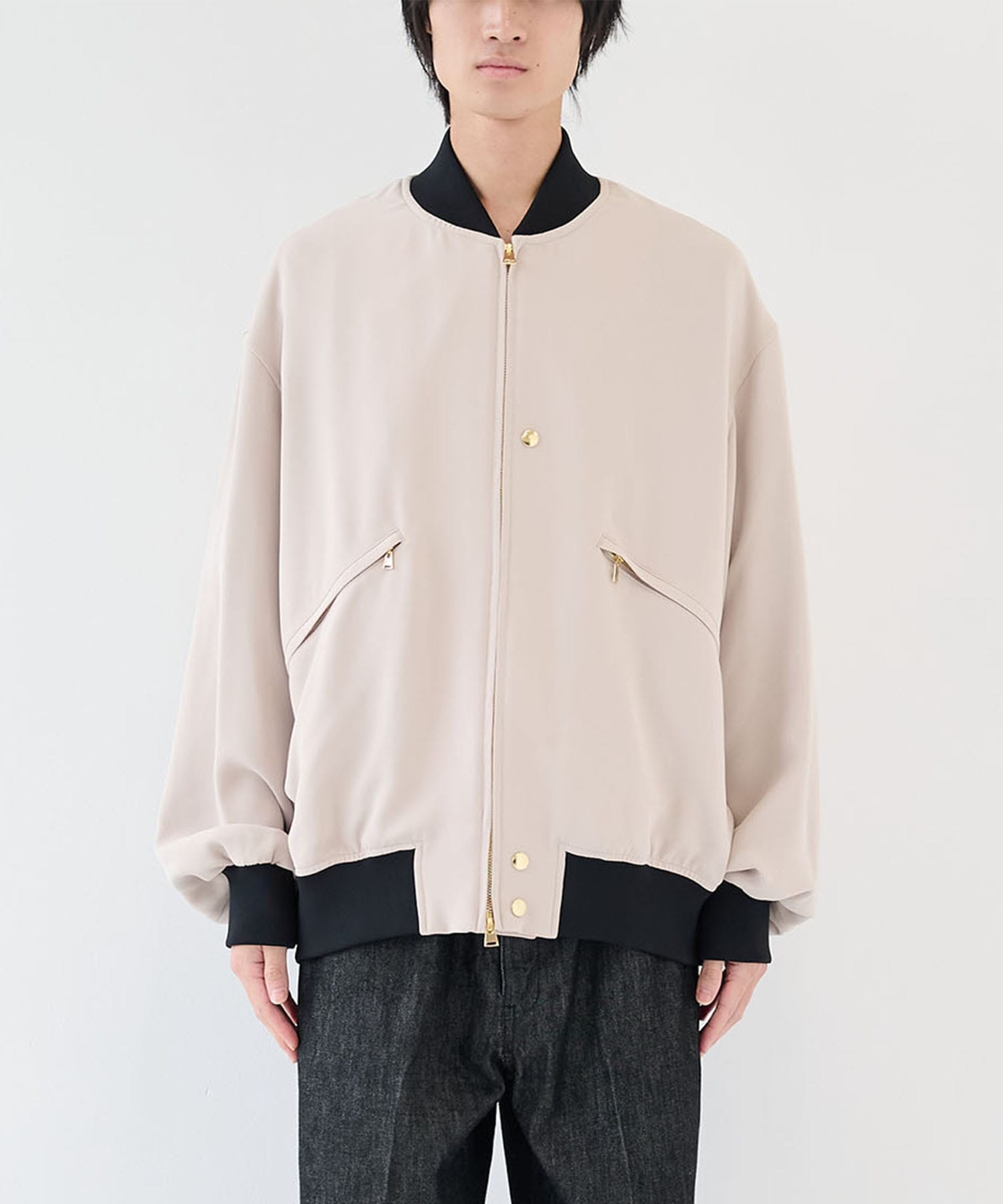 【美品】 CULLNI STUDIOUS 別注 レイヤード ストライプ MA-1 美品】 CULLNI STUDIOUS 別注 レイヤード ストライプ MA-1