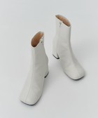 CITY〉レザーラウンドシェイプブーツ(2 IVORY): STUDIOUS: WOMENS