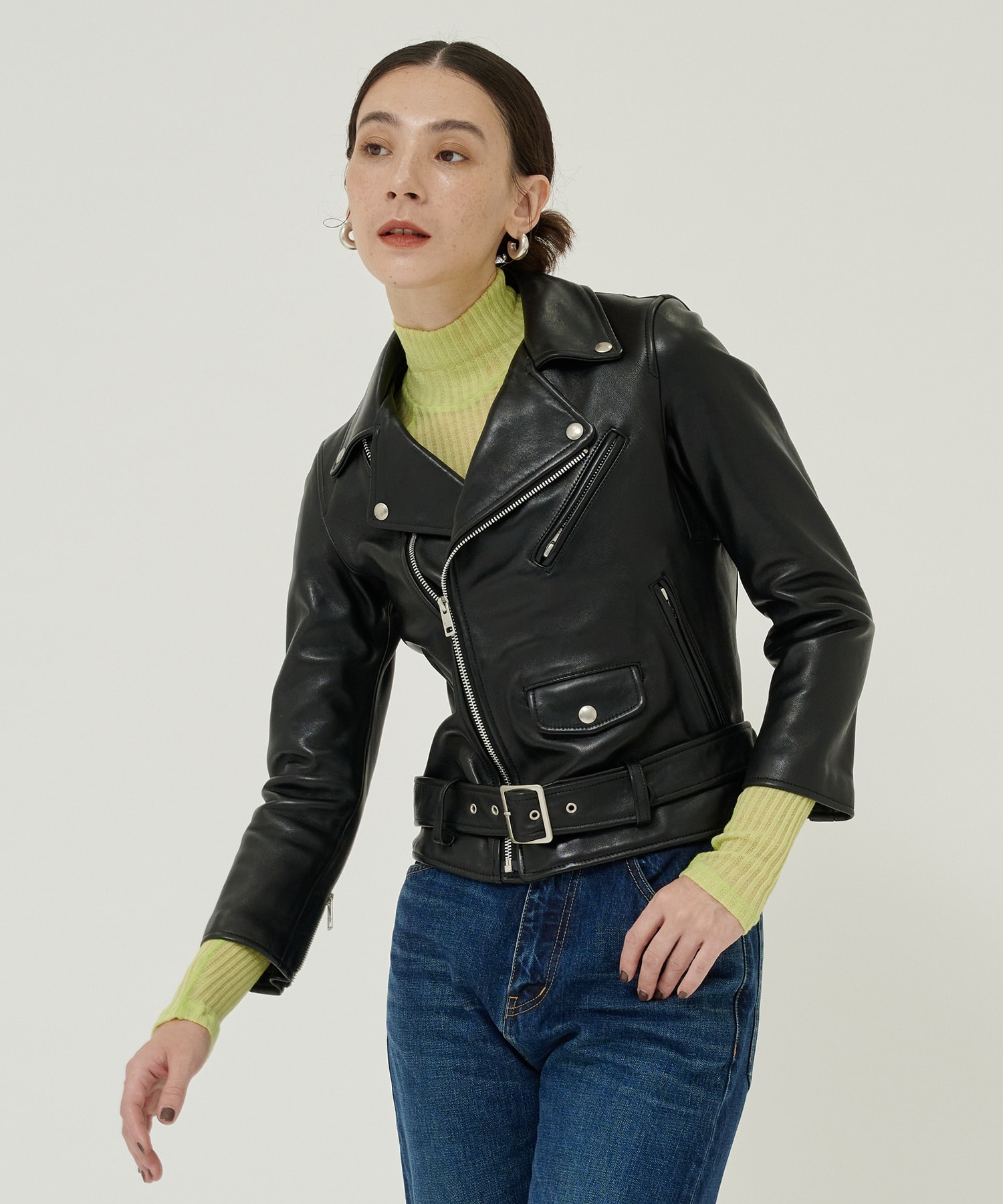 vintage leather THE /a riders jacket(S BLACK): beautiful people ...