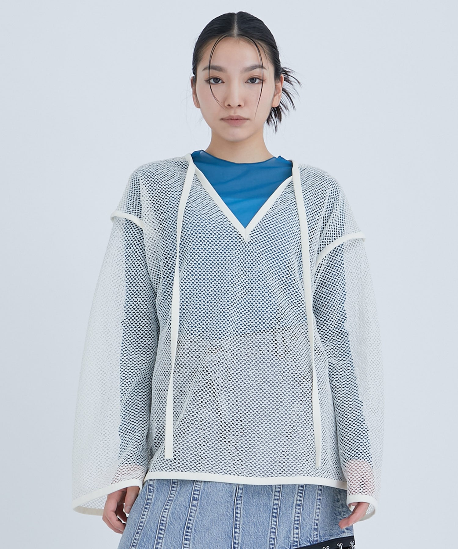 Oversized Mesh Pullover(FREE IVORY): STUDIOUS: WOMENS｜ STUDIOUS