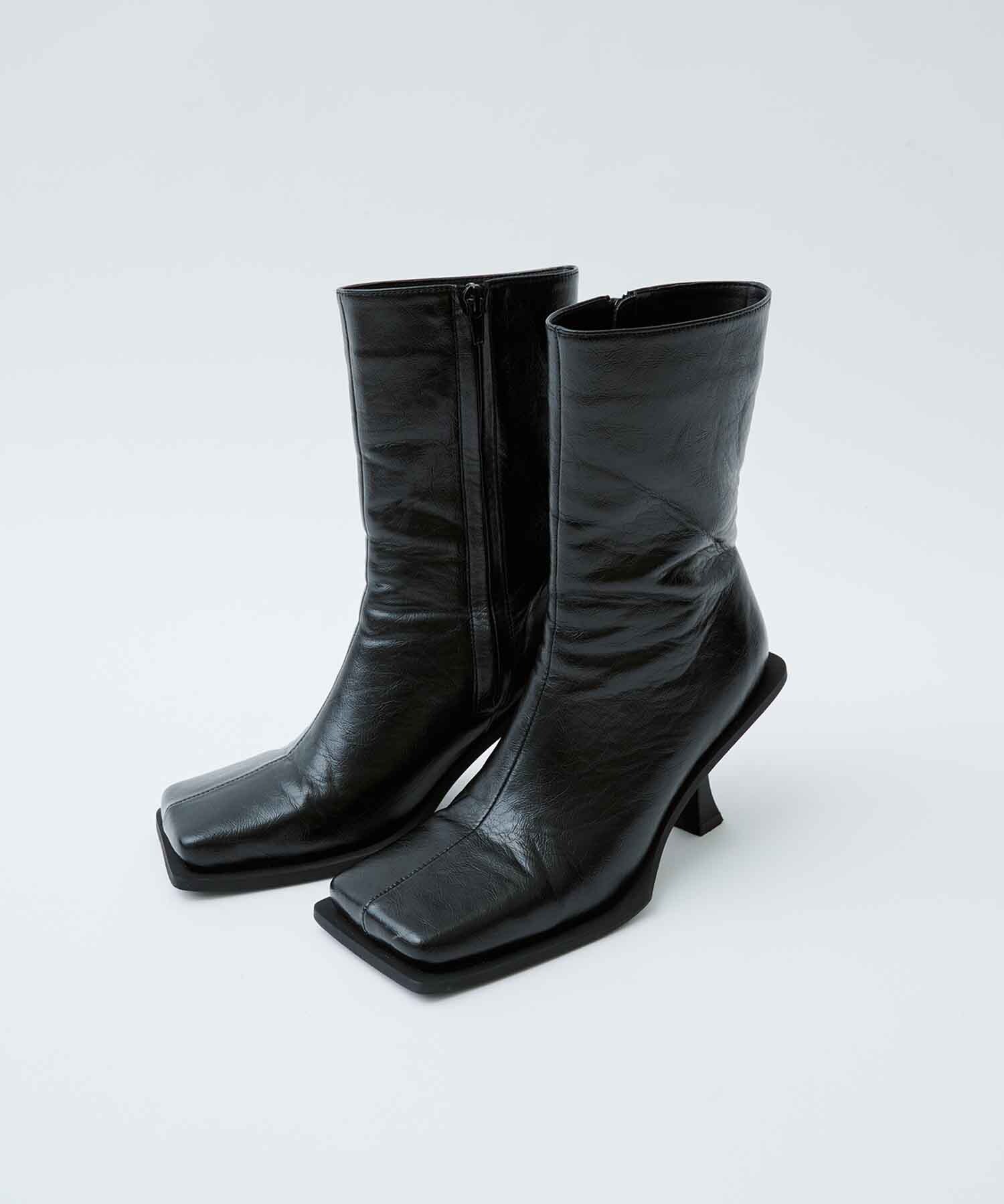 Square Toe Boots(1 BLACK): STUDIOUS: WOMENS｜ STUDIOUS ONLINE公式 