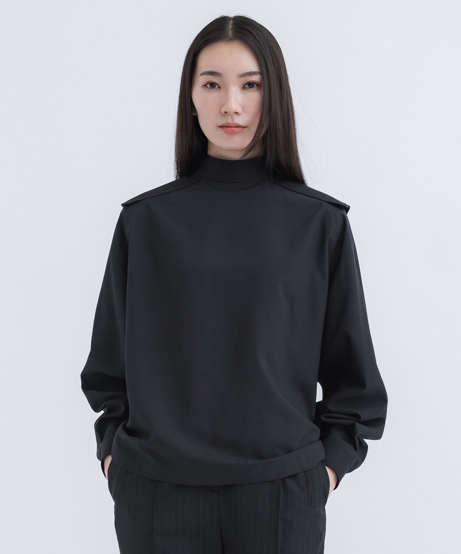 RERACS BACKZIP P/P PULLOVER BLOUSE(36 DARK NAVY): THE RERACS