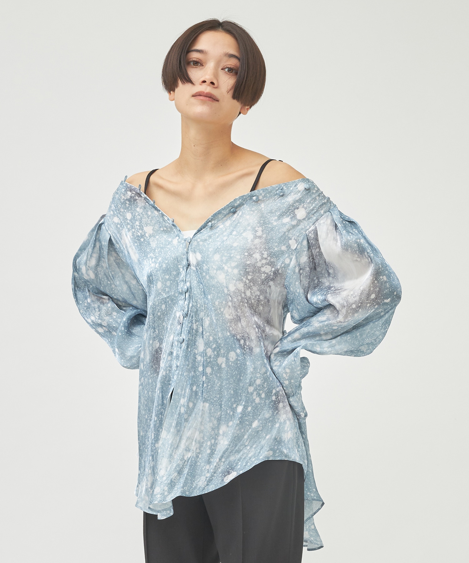 Letter long shirt(FREE BLUE): MURRAL: WOMENS｜ STUDIOUS ONLINE公式