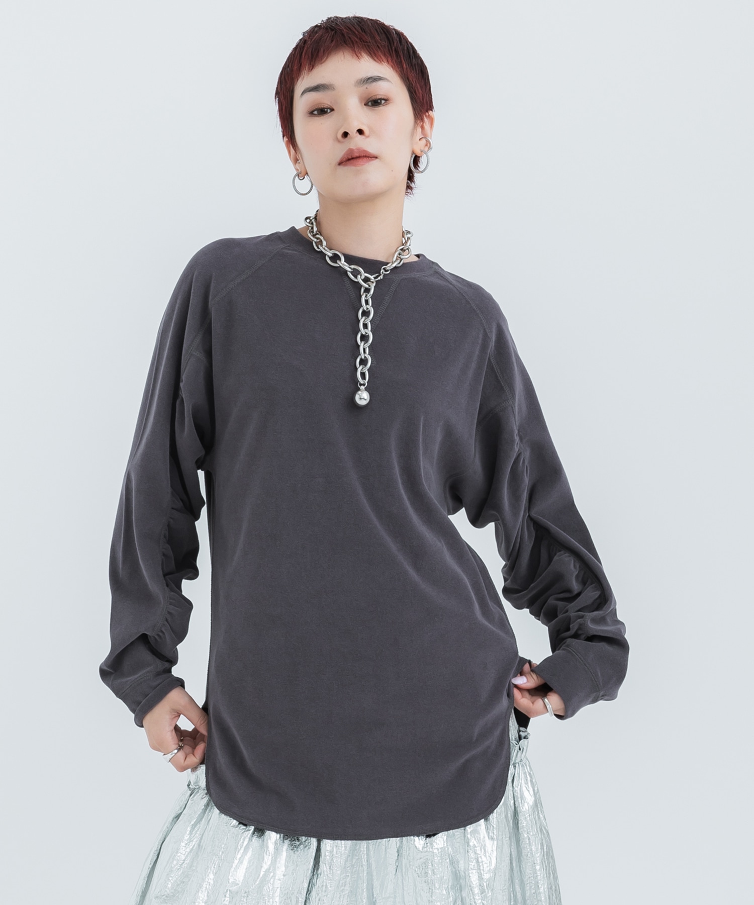 Micro Pile Design TEE(FREE OFF WHITE): STUDIOUS: WOMENS｜ STUDIOUS