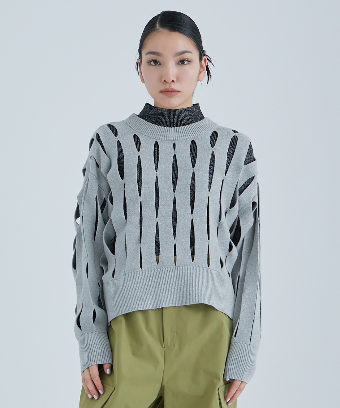 Slash Knit Pullover(FREE GREY): STUDIOUS: WOMENS｜ STUDIOUS ONLINE 