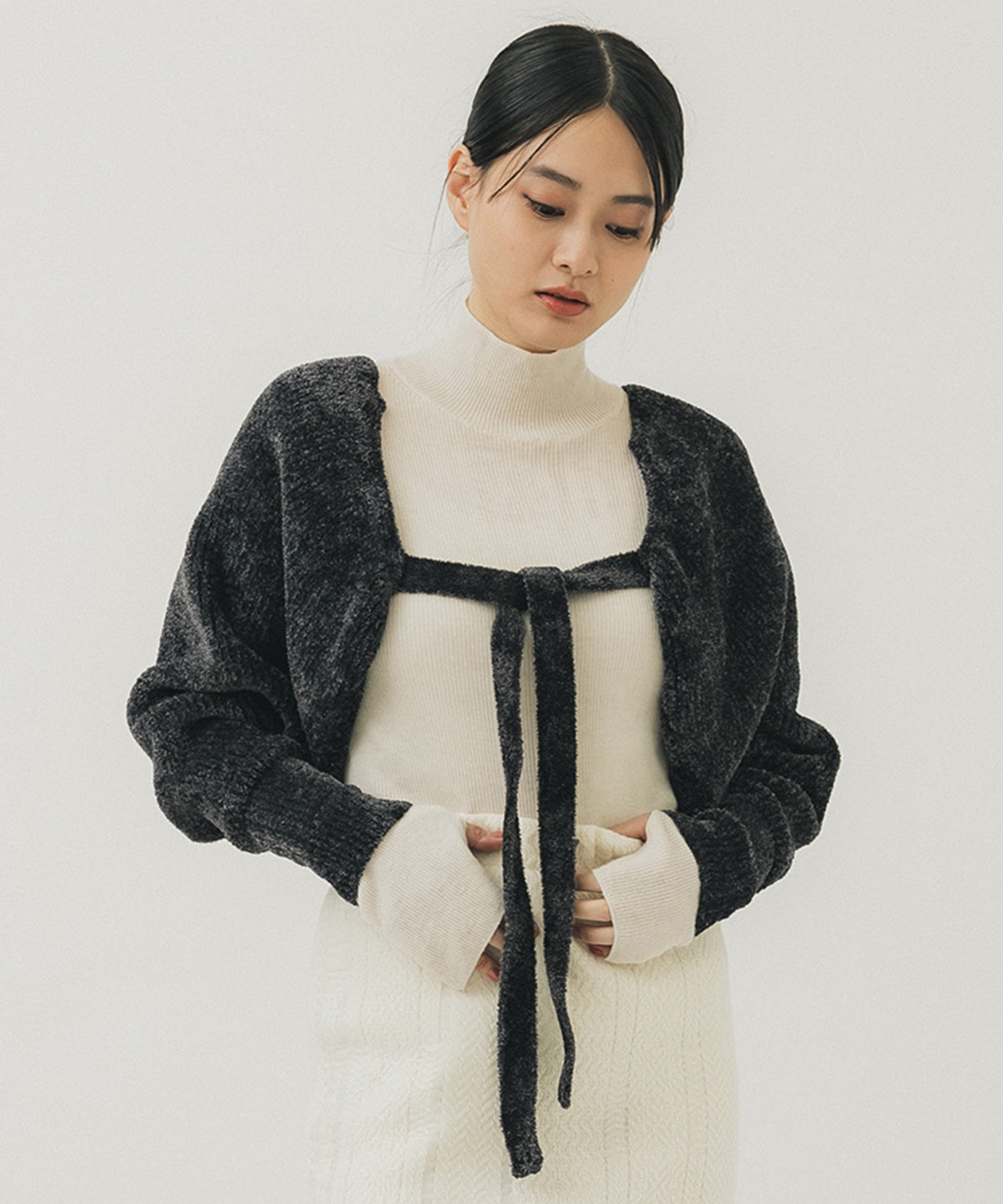THICK MOLE KNIT SLEEVE(FREE GREY): TAN: WOMENS｜ STUDIOUS ONLINE