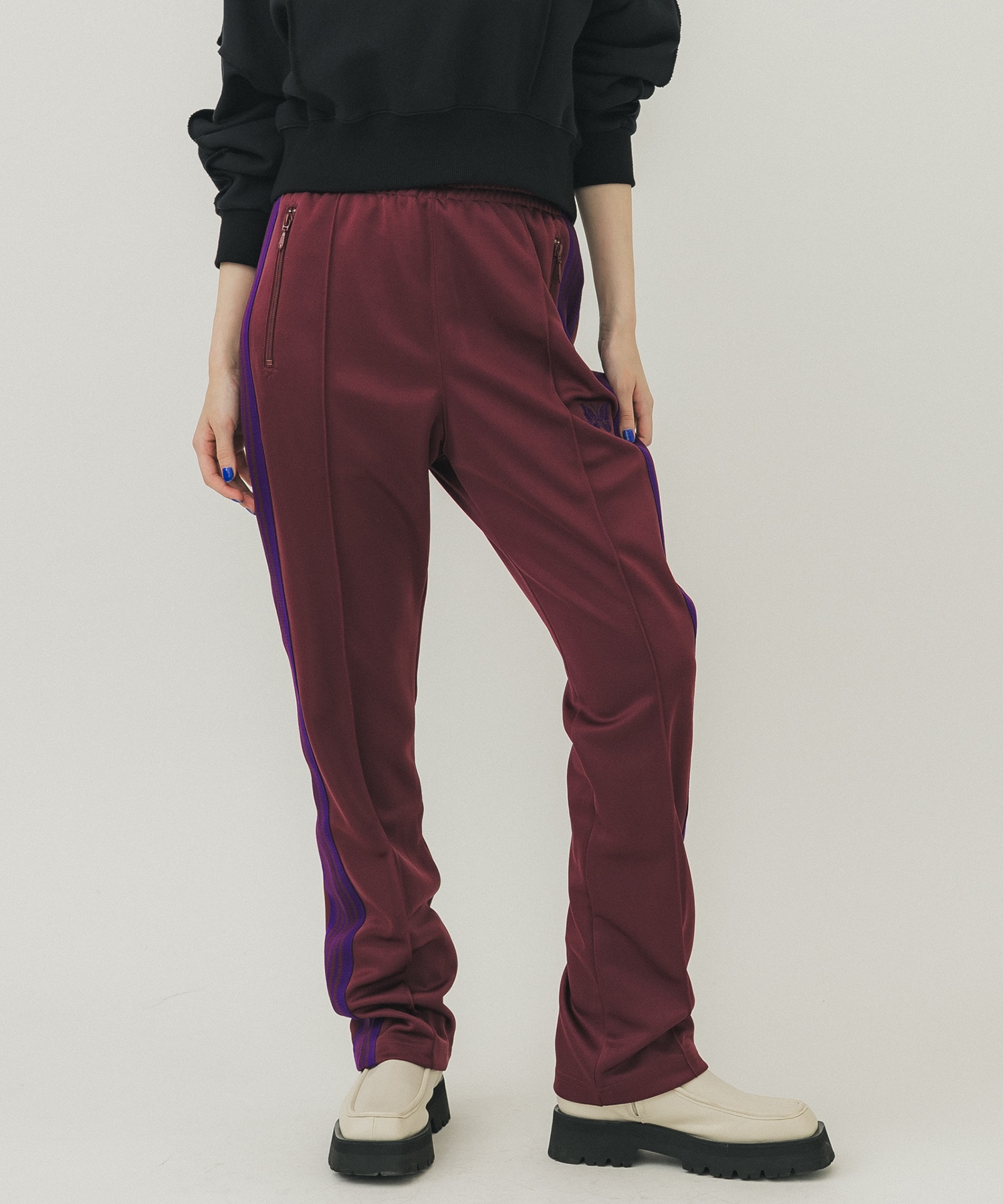 Narrow Track Pant - Poly Smooth(XS WINE): Needles: WOMENS ...