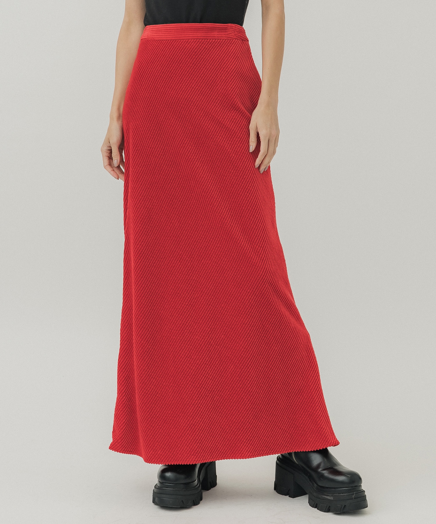 CORDUROY MARMAID SKIRT(36 RED): CINOH: WOMENS｜ STUDIOUS ONLINE